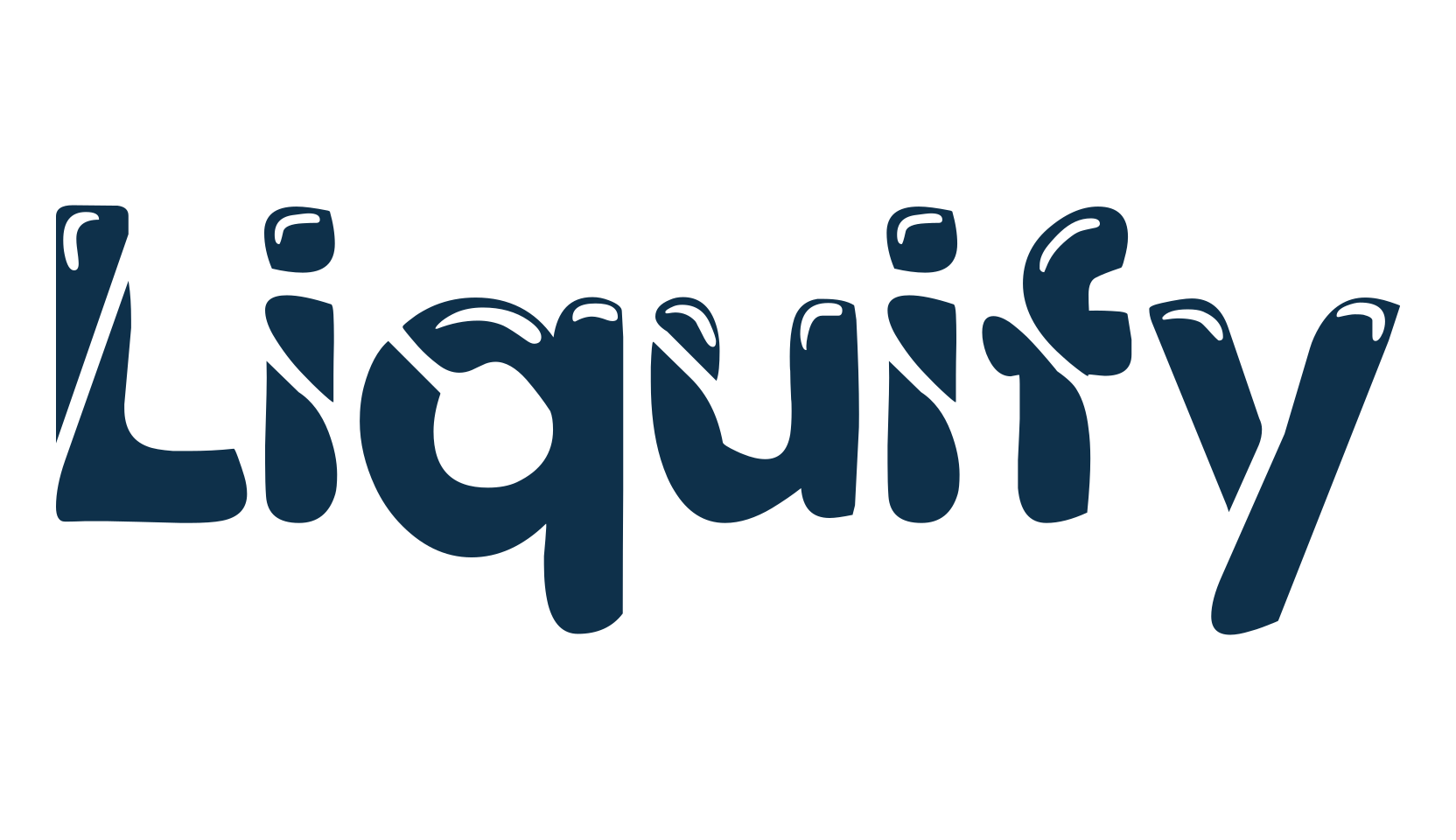 Liquify, cartoon font preview