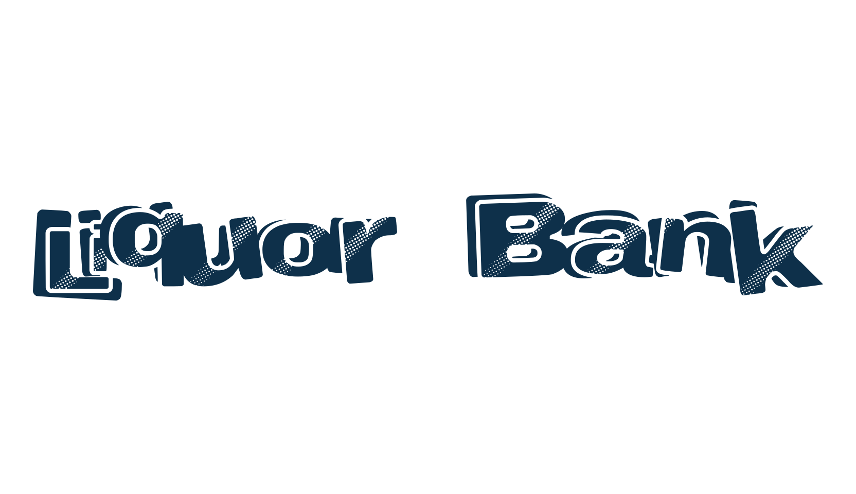Liquor Bank, fancy distorted decorative font preview