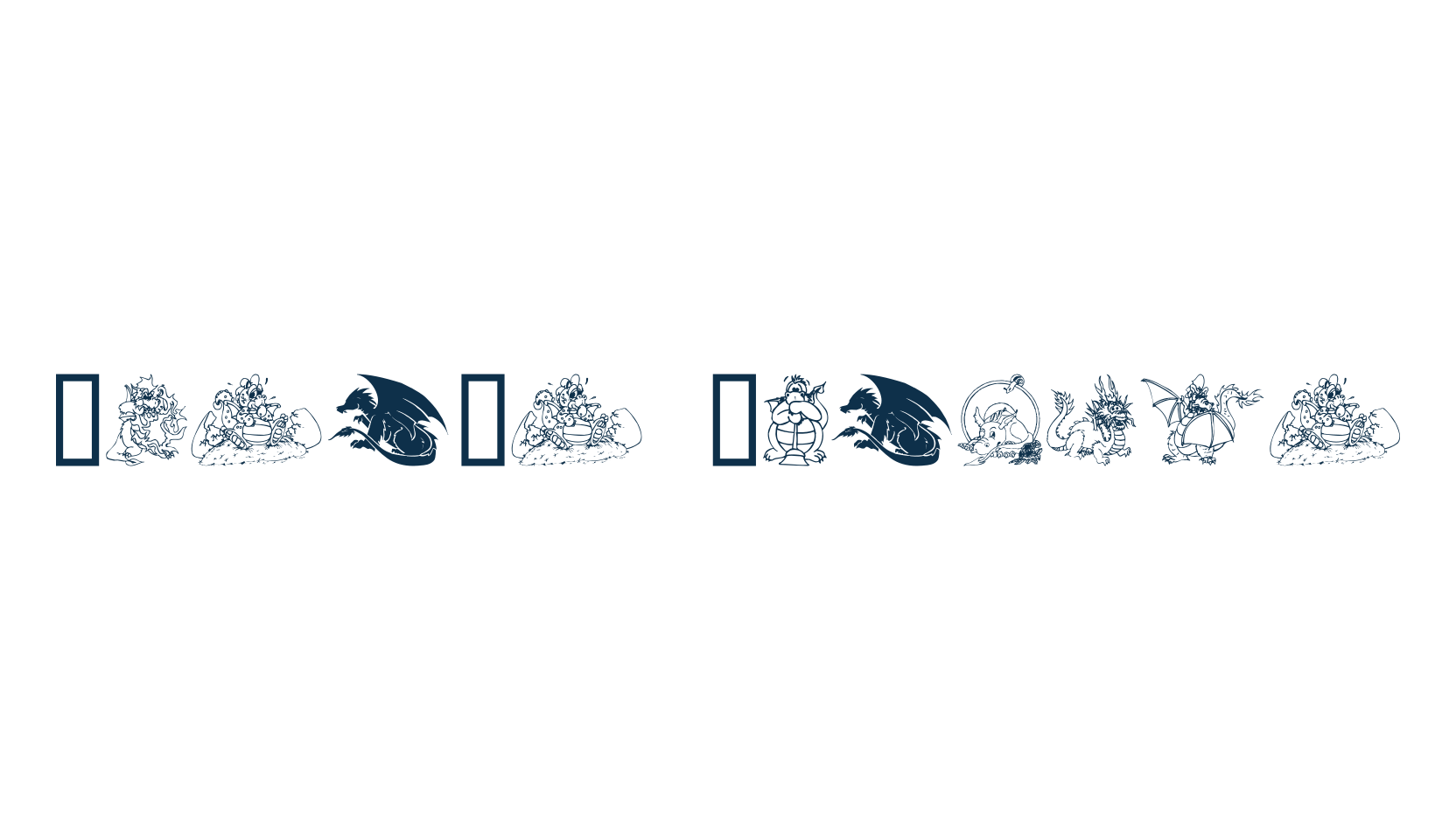 Lisa's Dragons, fancy decorative font preview