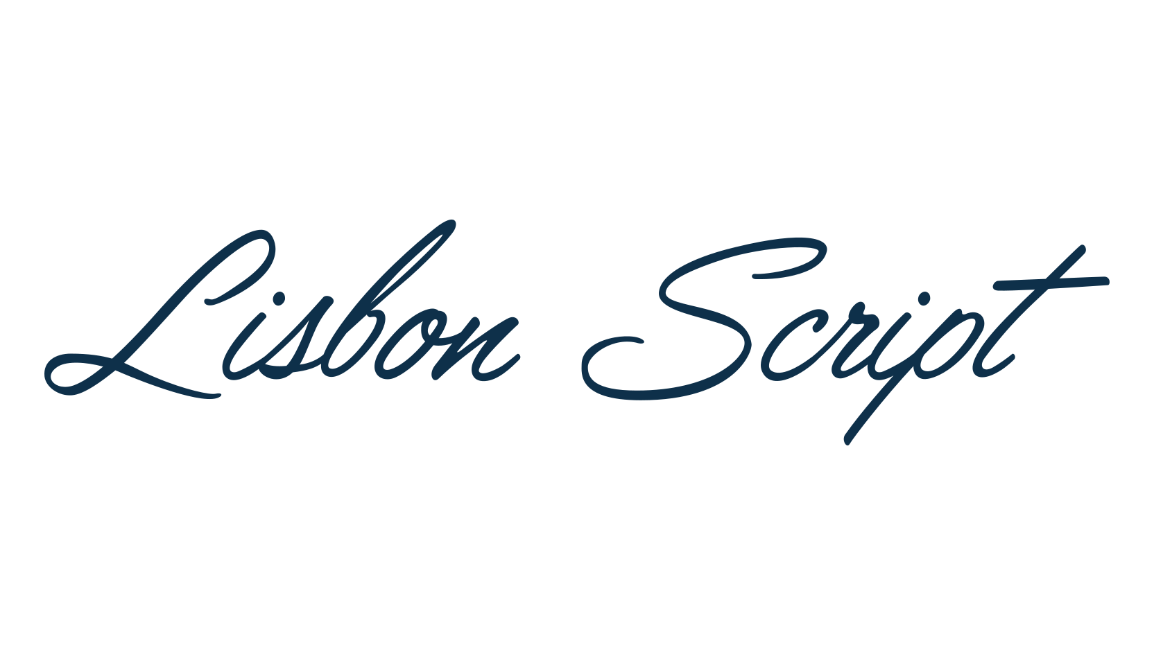 Lisbon Script, calligraphy font preview