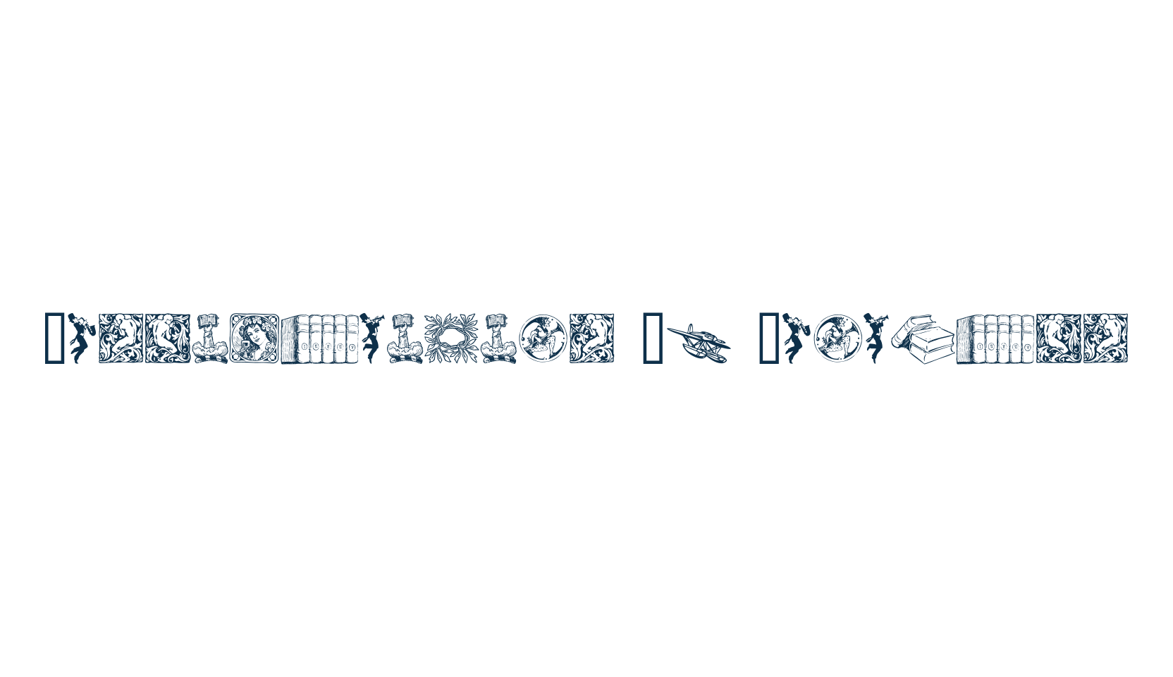 Listemagerens Ny Dingbats, fancy decorative font preview