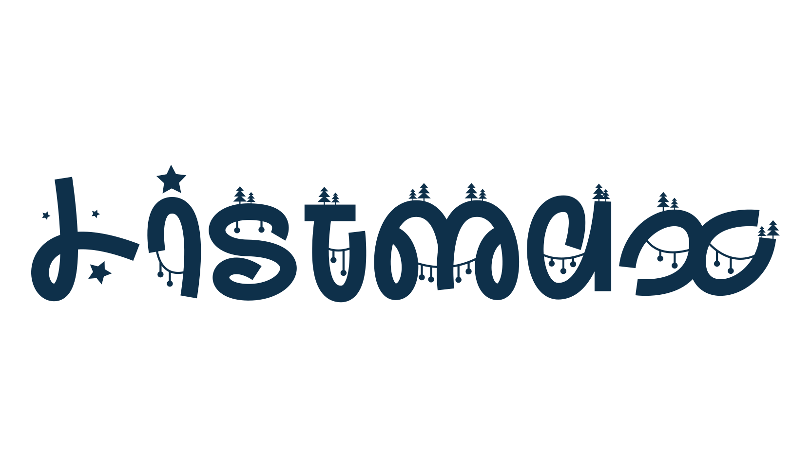 Listmax, fancy decorative font preview