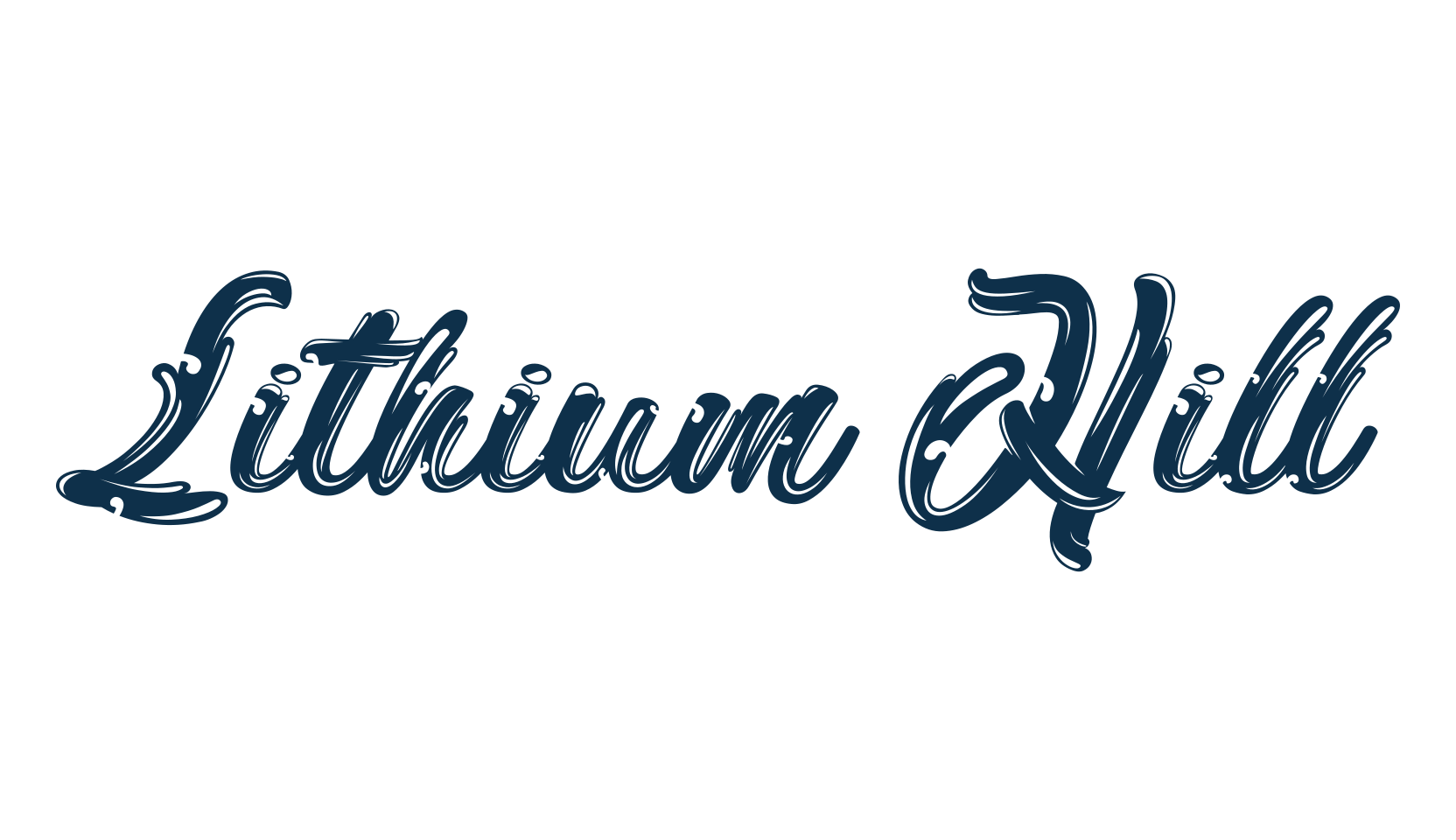 Lithium Hill, fancy decorative font preview