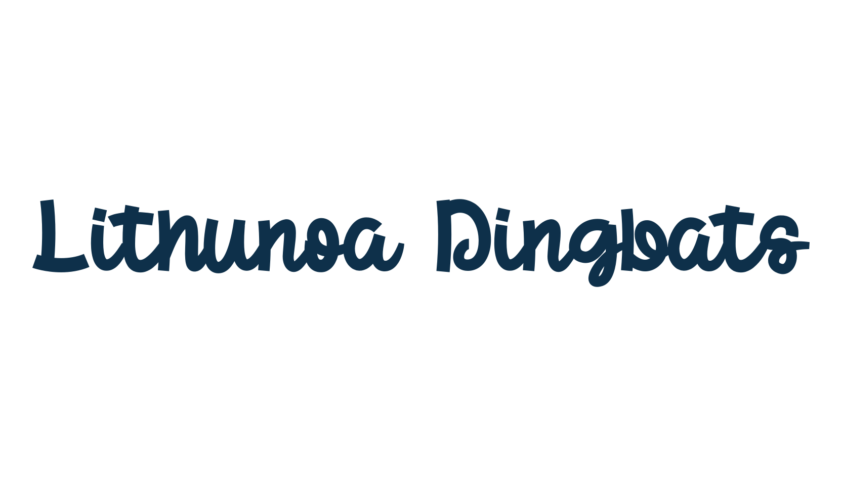 Lithunoa Dingbats, fancy decorative font preview