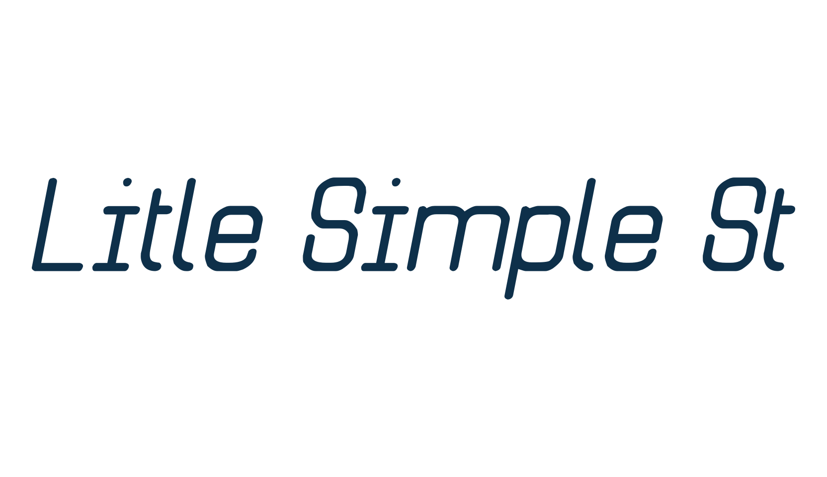 Litle Simple St, fancy various basic font preview