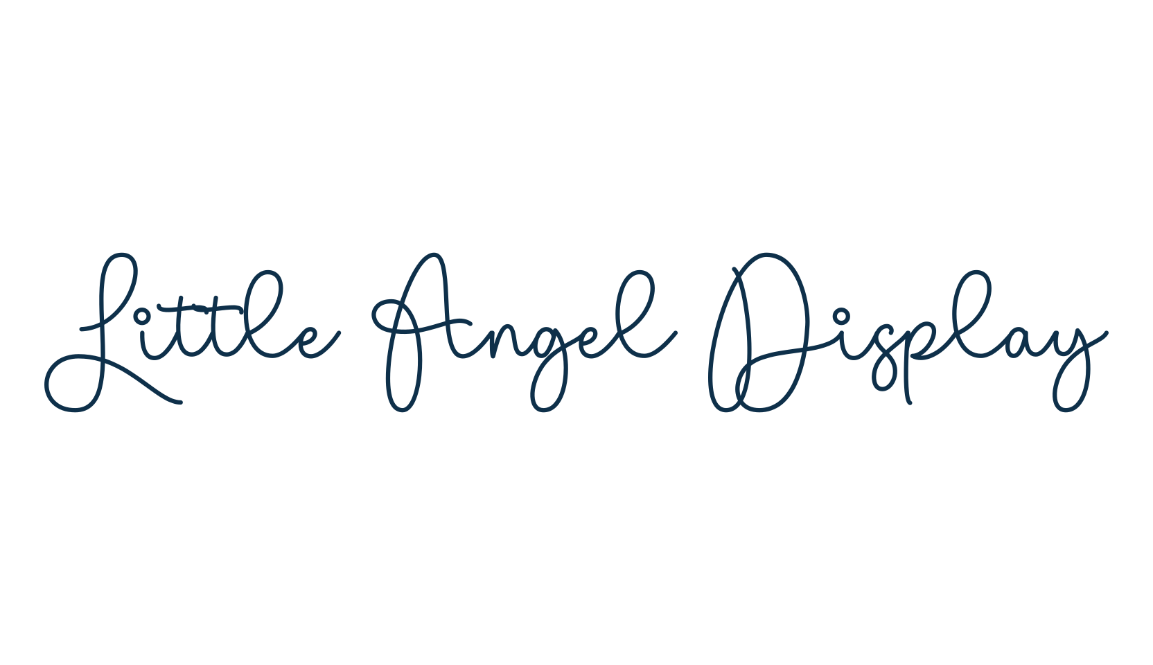 Little Angel Display, fancy various decorative font preview