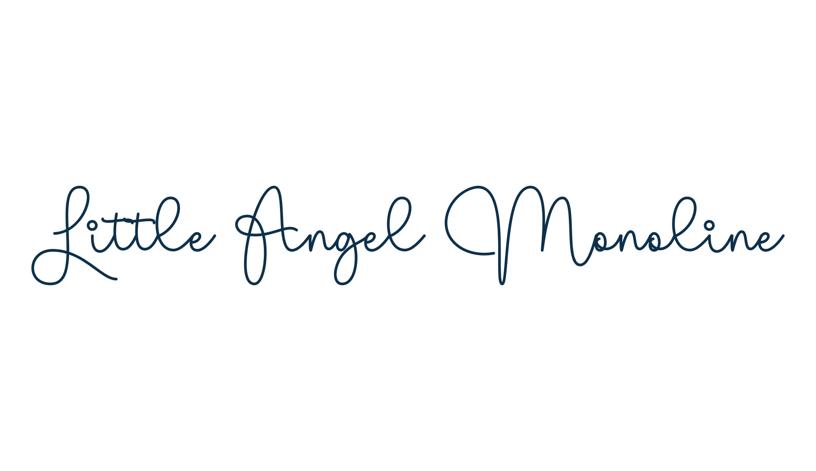 Little Angel Monoline, script handwritten fancy decorative calligraphy font preview