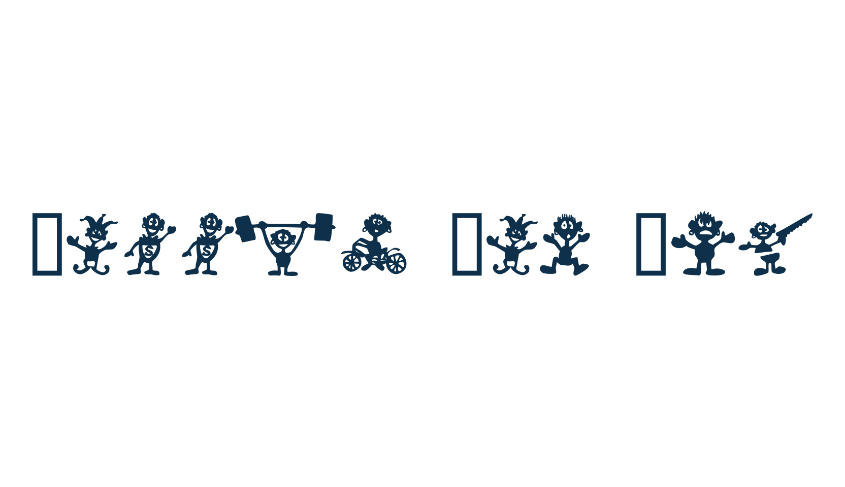 Little Big Man, fancy decorative font preview