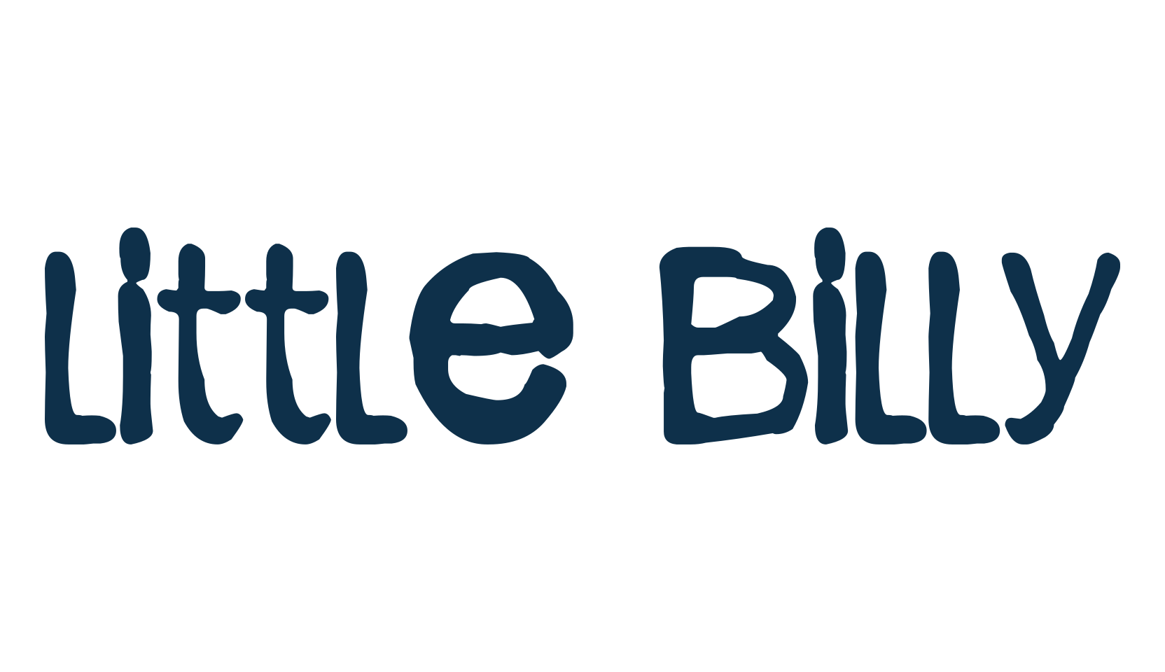 Little Billy, fancy eroded decorative font preview