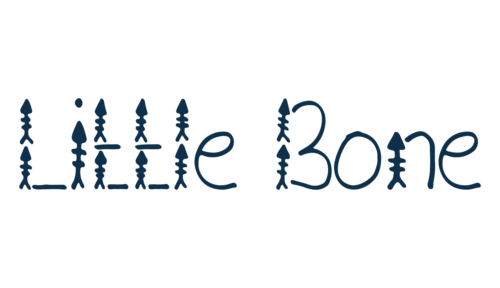 Little Bone, fancy decorative font preview