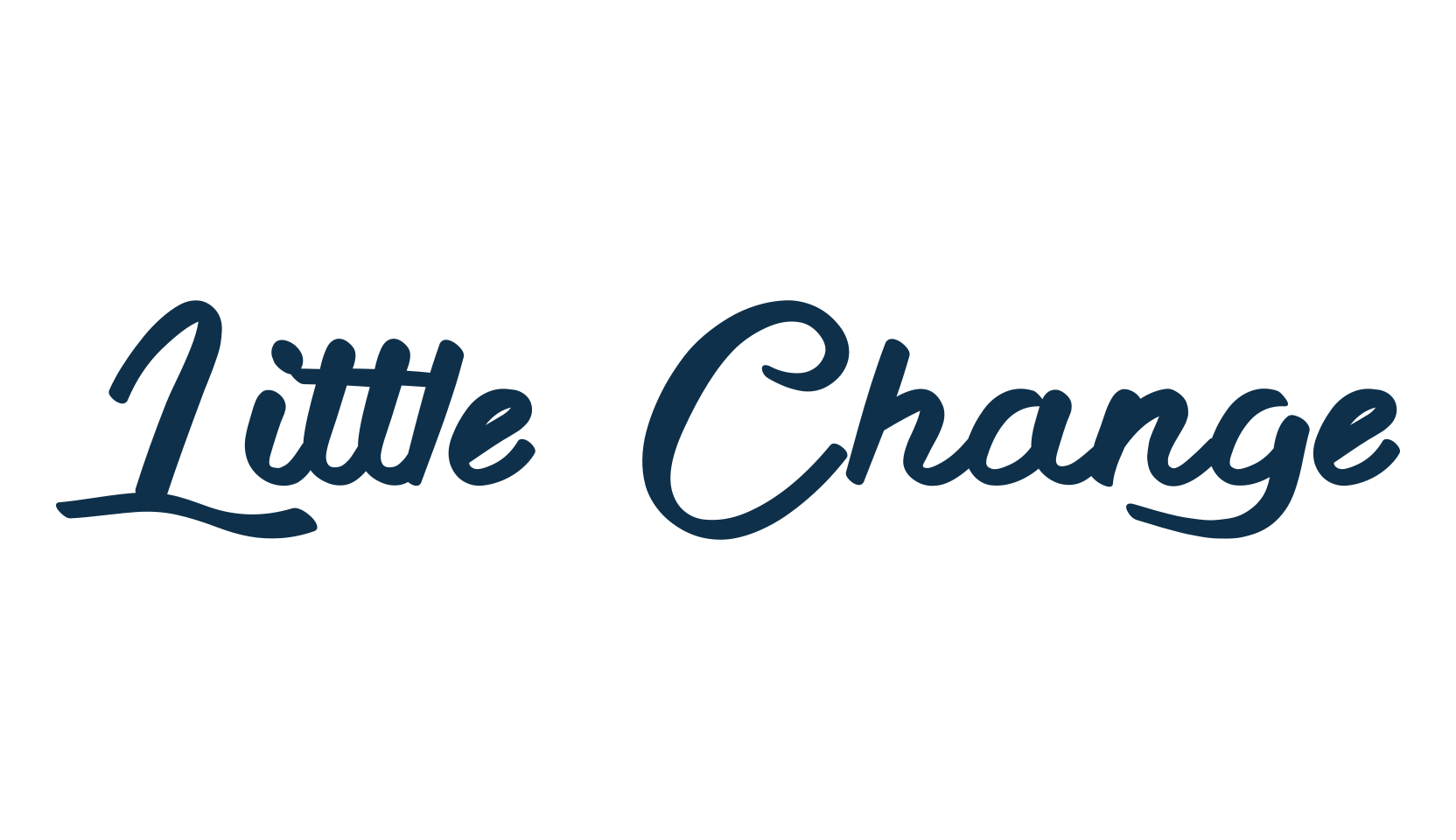 Little Change, script handwritten fancy decorative calligraphy font preview