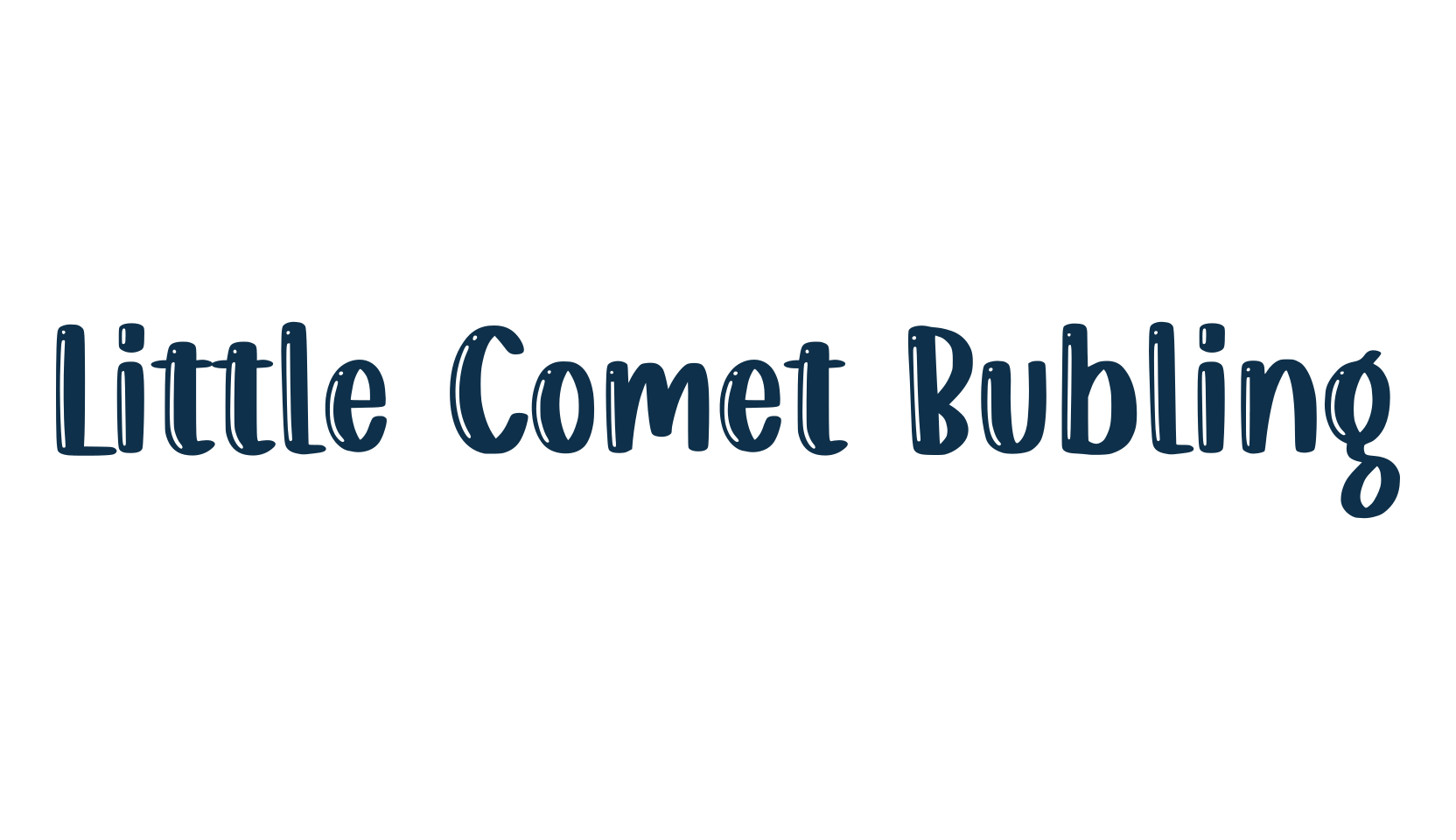 Little Comet Bubling, fancy cartoon decorative font preview