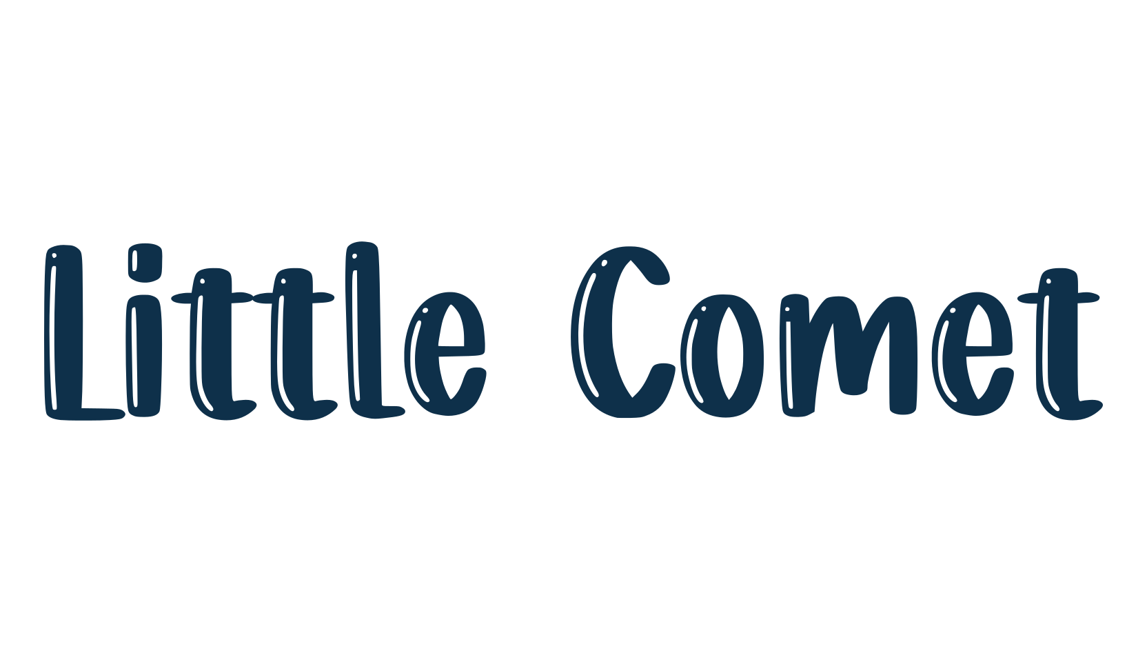 Little Comet, cartoon font preview