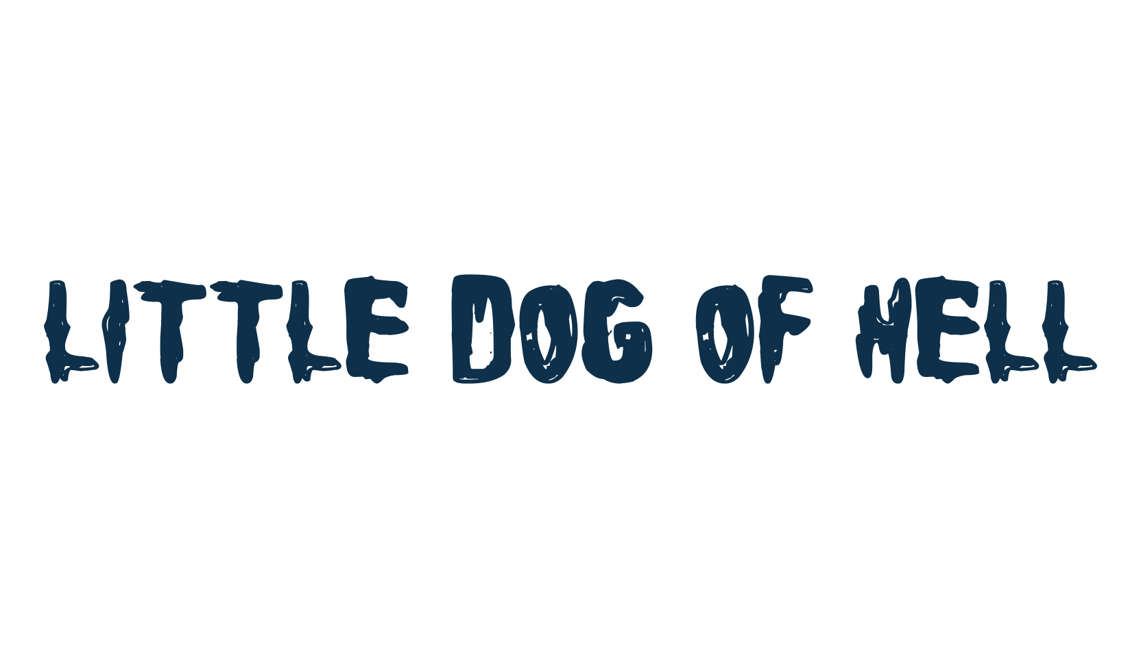 Little Dog of Hell, holiday halloween fancy decorative horror font preview