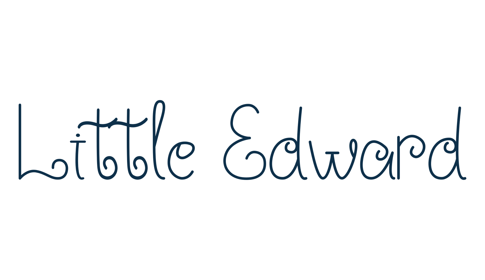 Little Edward, curly font preview