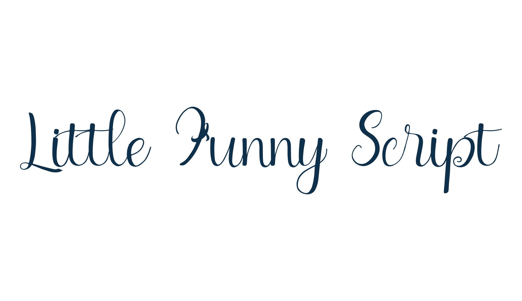 Little Funny Script, various font preview