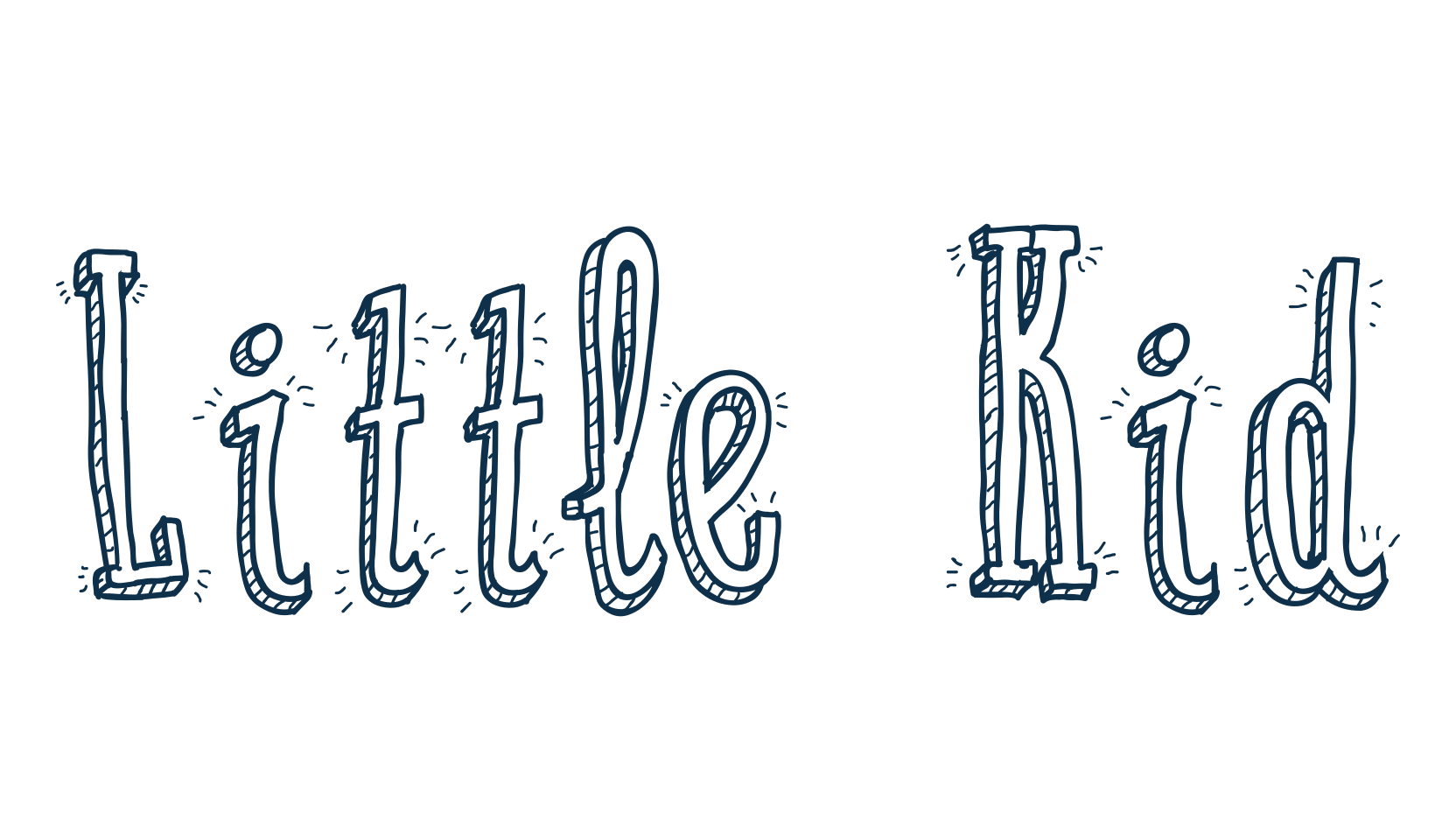 Little Kid, fancy cartoon decorative font preview