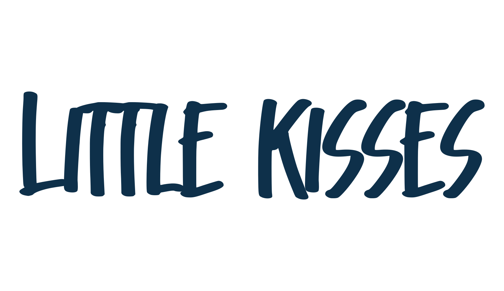 Little Kisses, script handwritten fancy decorative calligraphy font preview