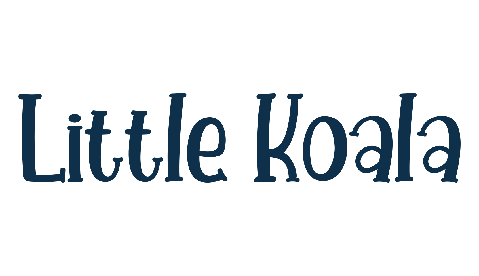 Little Koala, fancy cartoon decorative font preview