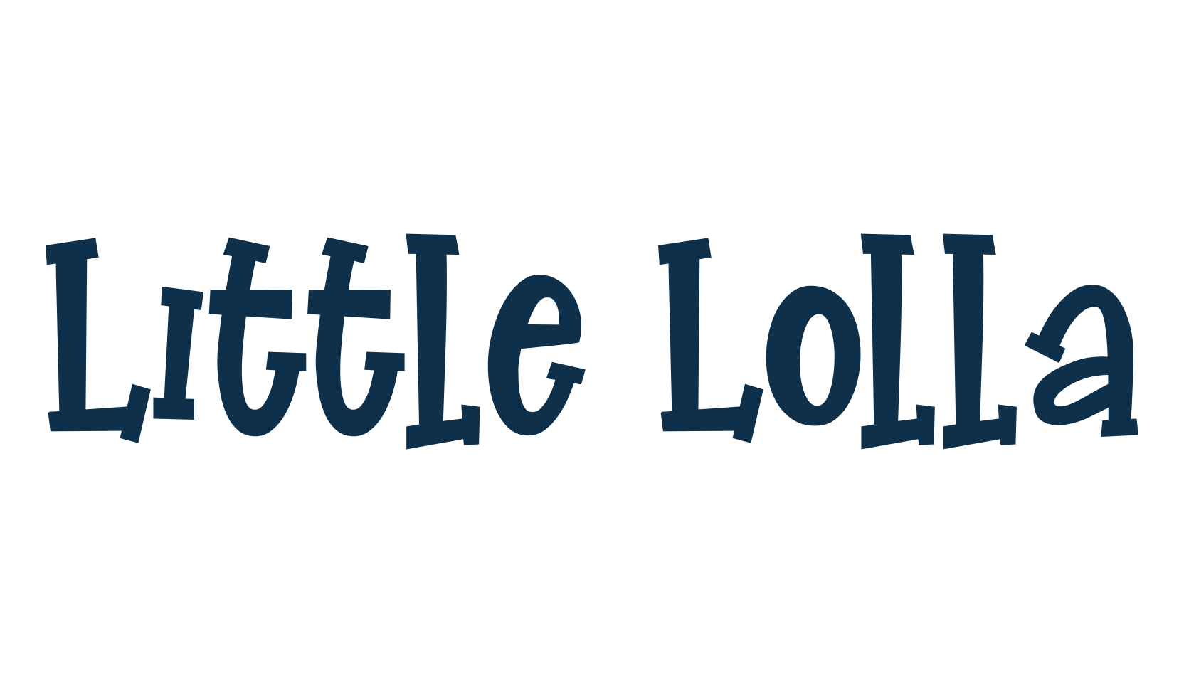 Little Lolla, fancy cartoon decorative font preview