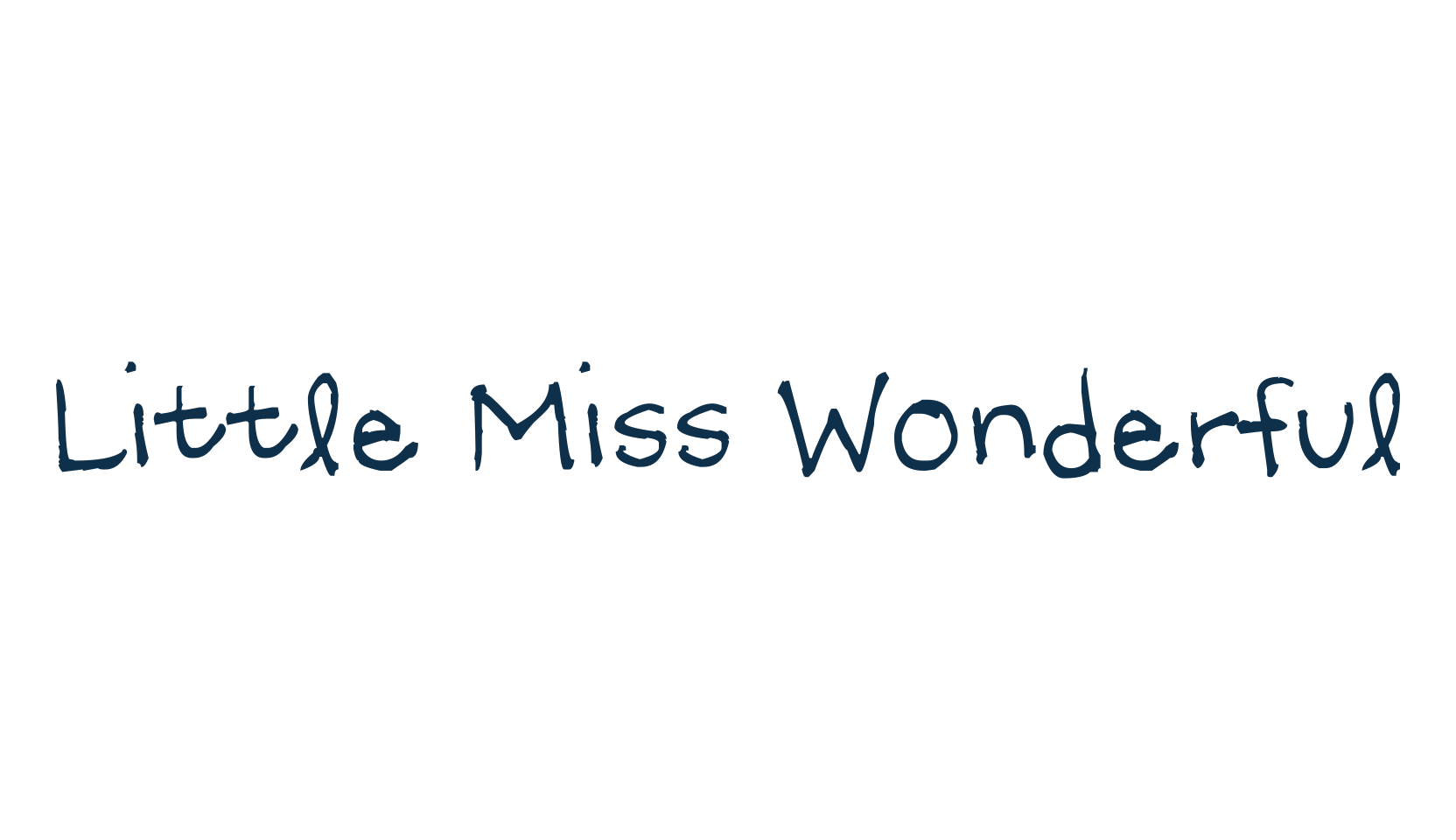 Little Miss Wonderful, handwriting font preview