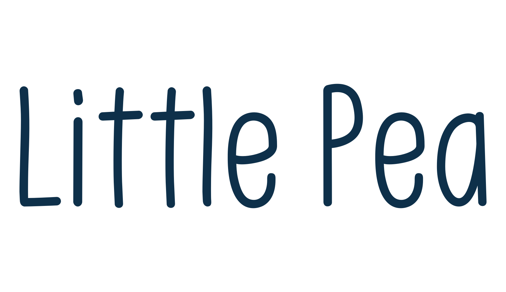 Little Pea, handwriting font preview