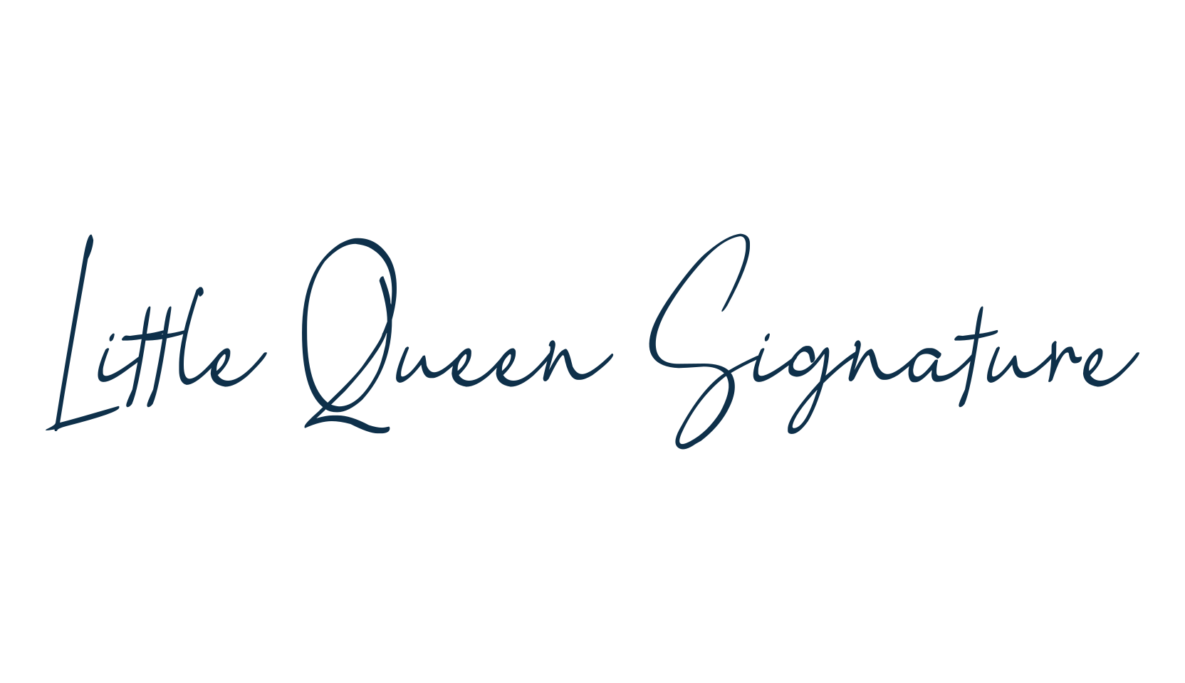 Little Queen Signature, handwriting font preview