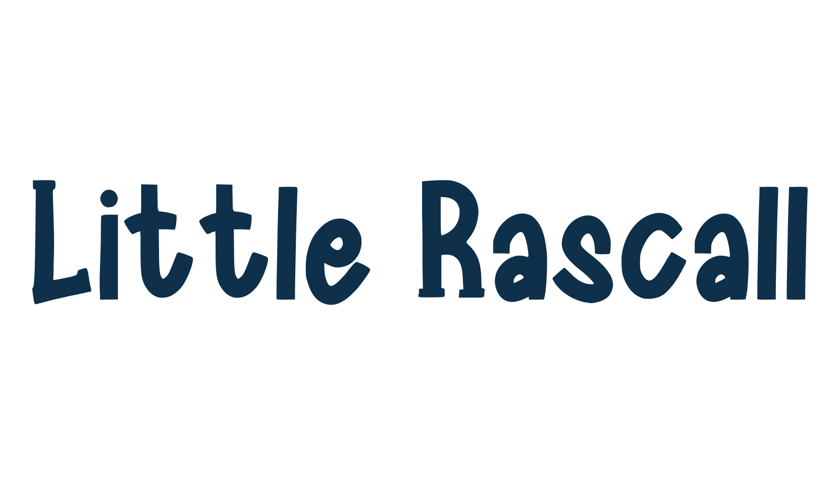 Little Rascall, fancy cartoon decorative font preview
