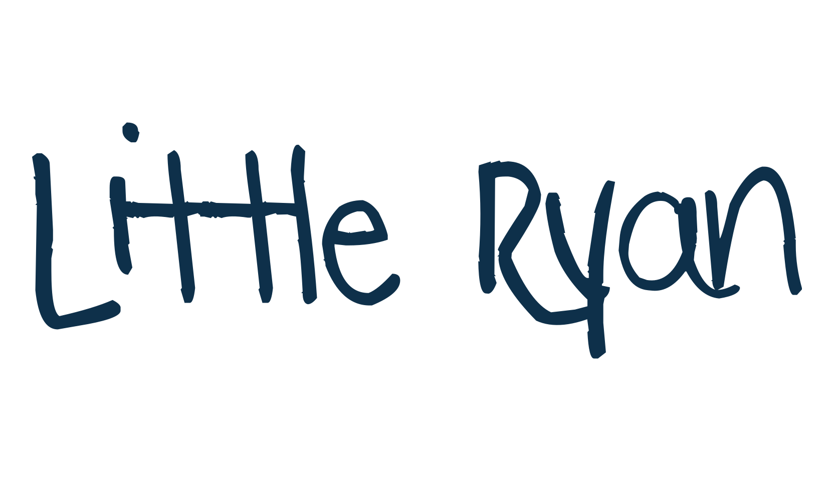 Little Ryan, handwriting font preview