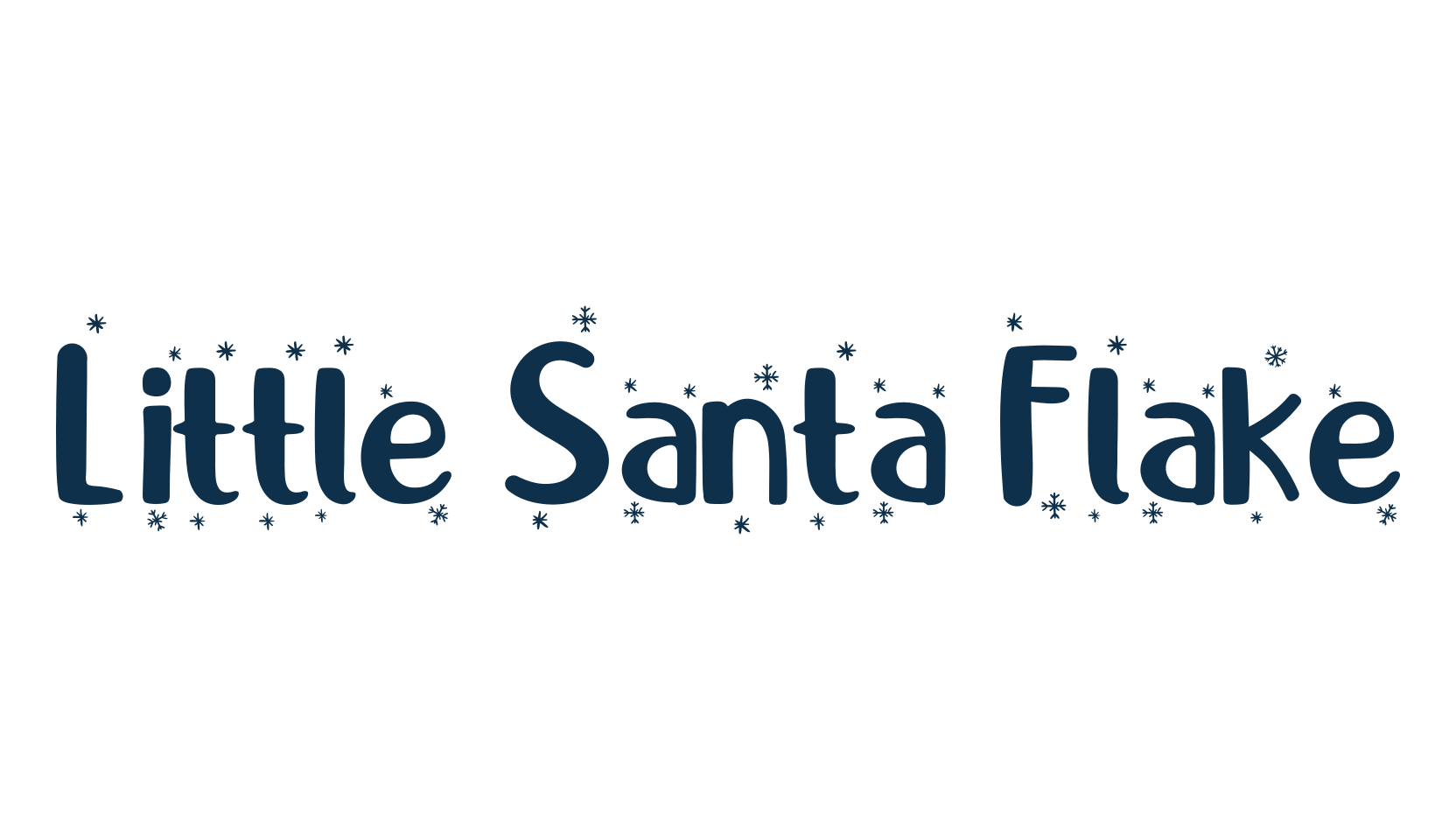 Little Santa Flake, fancy decorative font preview