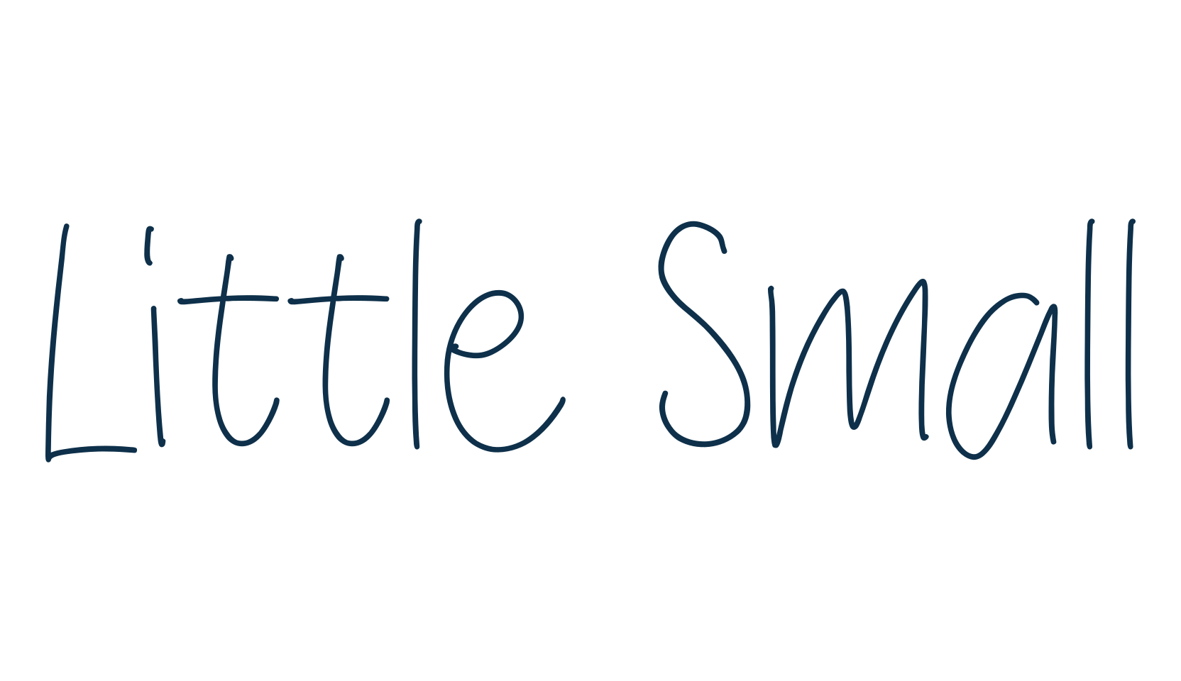 Little Small, handwriting font preview