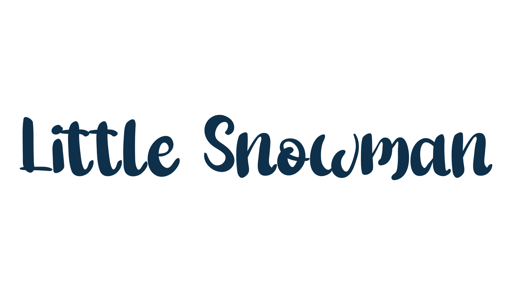 Little Snowman, fancy decorative font preview