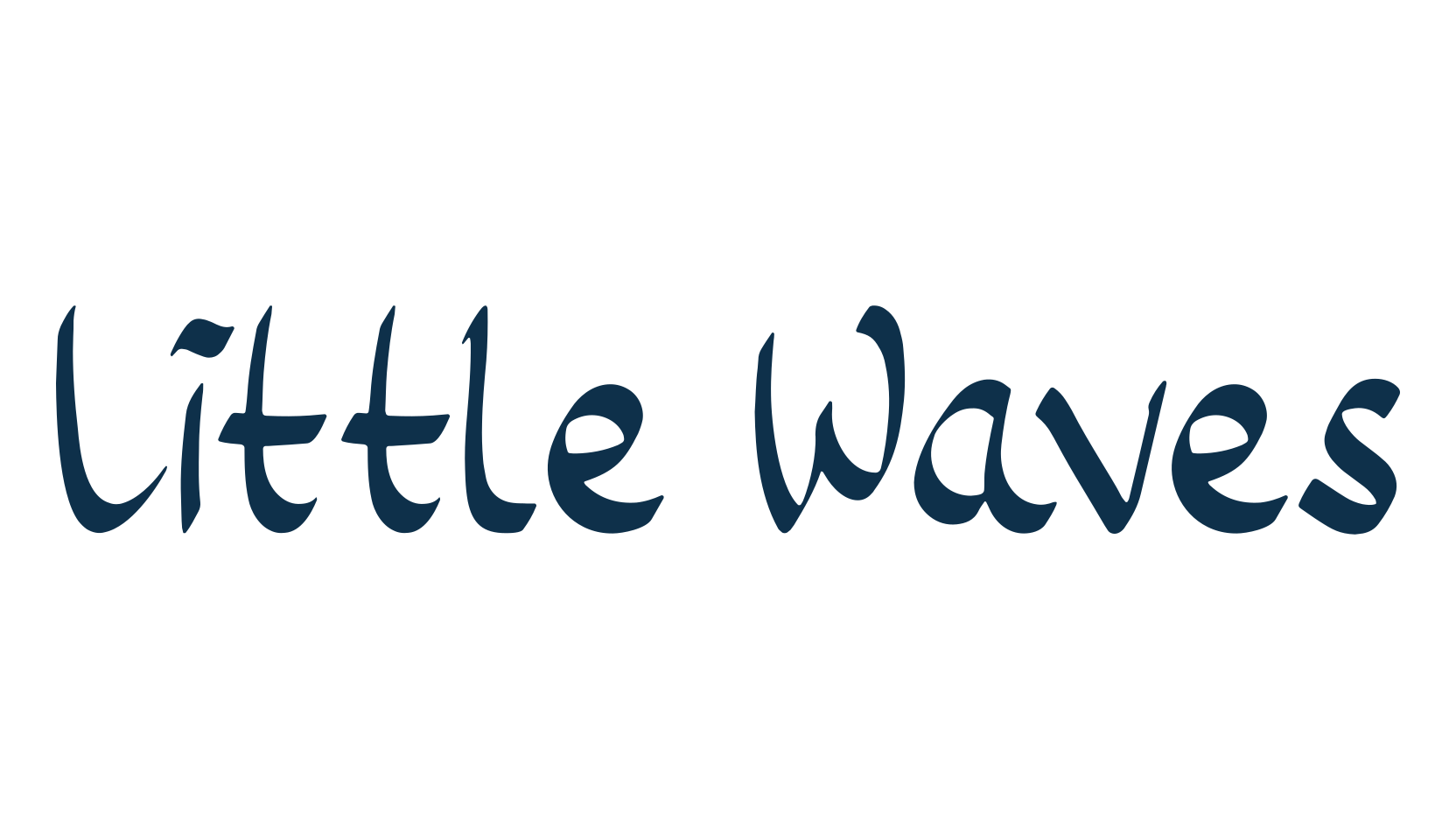 Little Waves, handwriting font preview