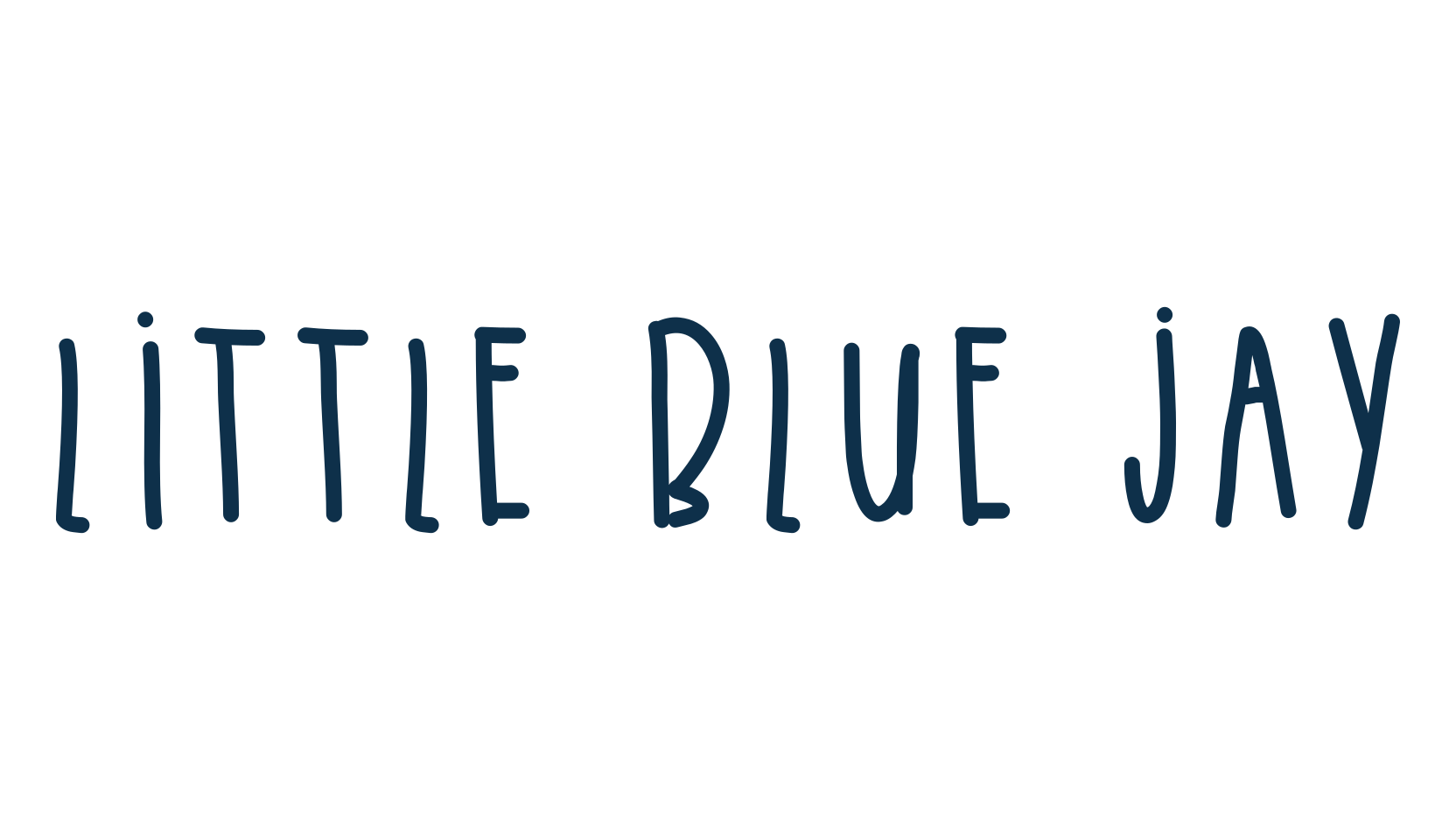 Little Blue Jay, handwriting font preview