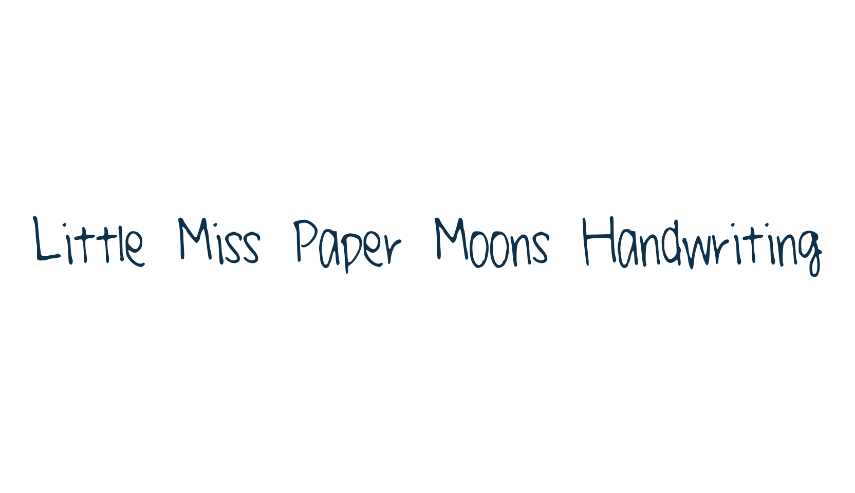 Little Miss Paper Moons Handwriting, script handwritten fancy decorative calligraphy font preview