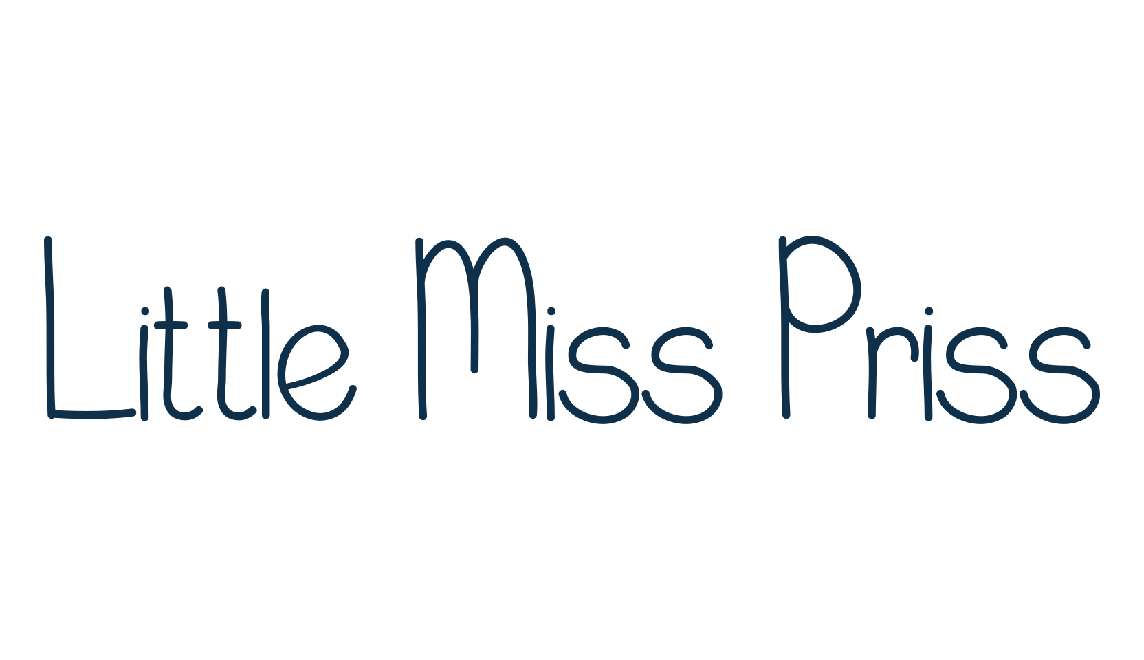 Little Miss Priss, script handwritten fancy decorative calligraphy font preview