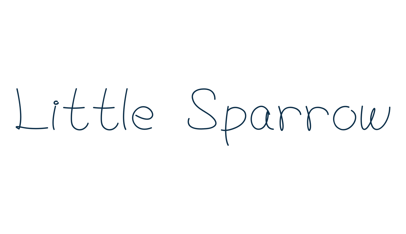 Little Sparrow (littlesparrow), handwriting font preview