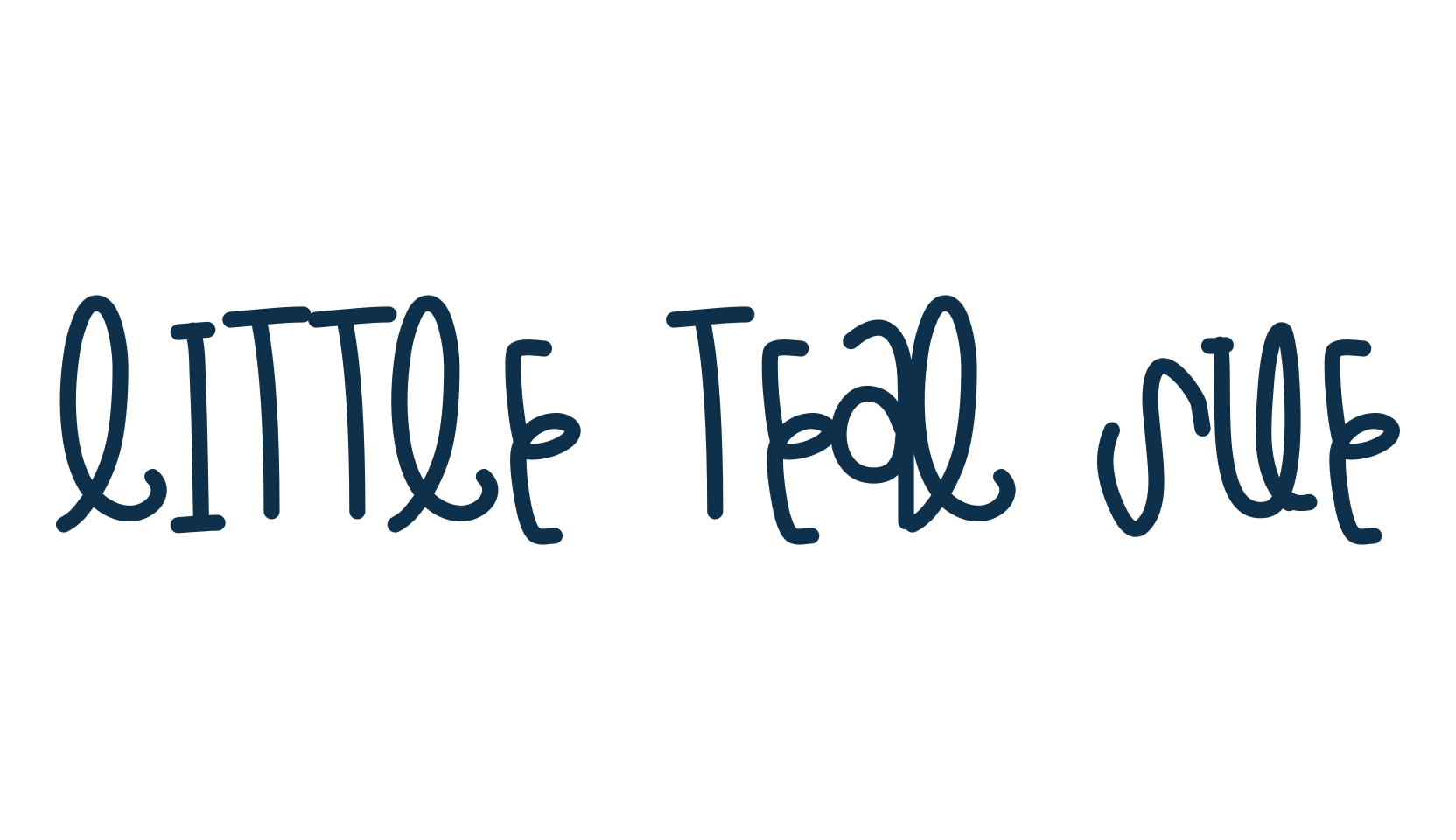 Little Teal Sue, handwriting font preview
