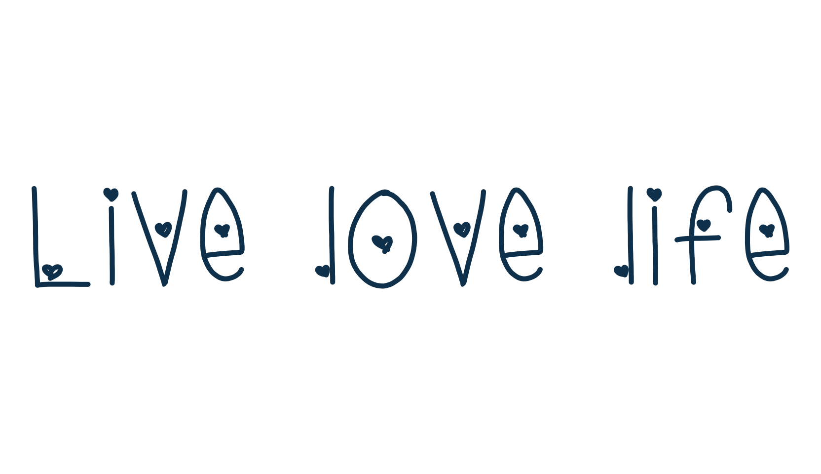 Live love life, fancy decorative font preview