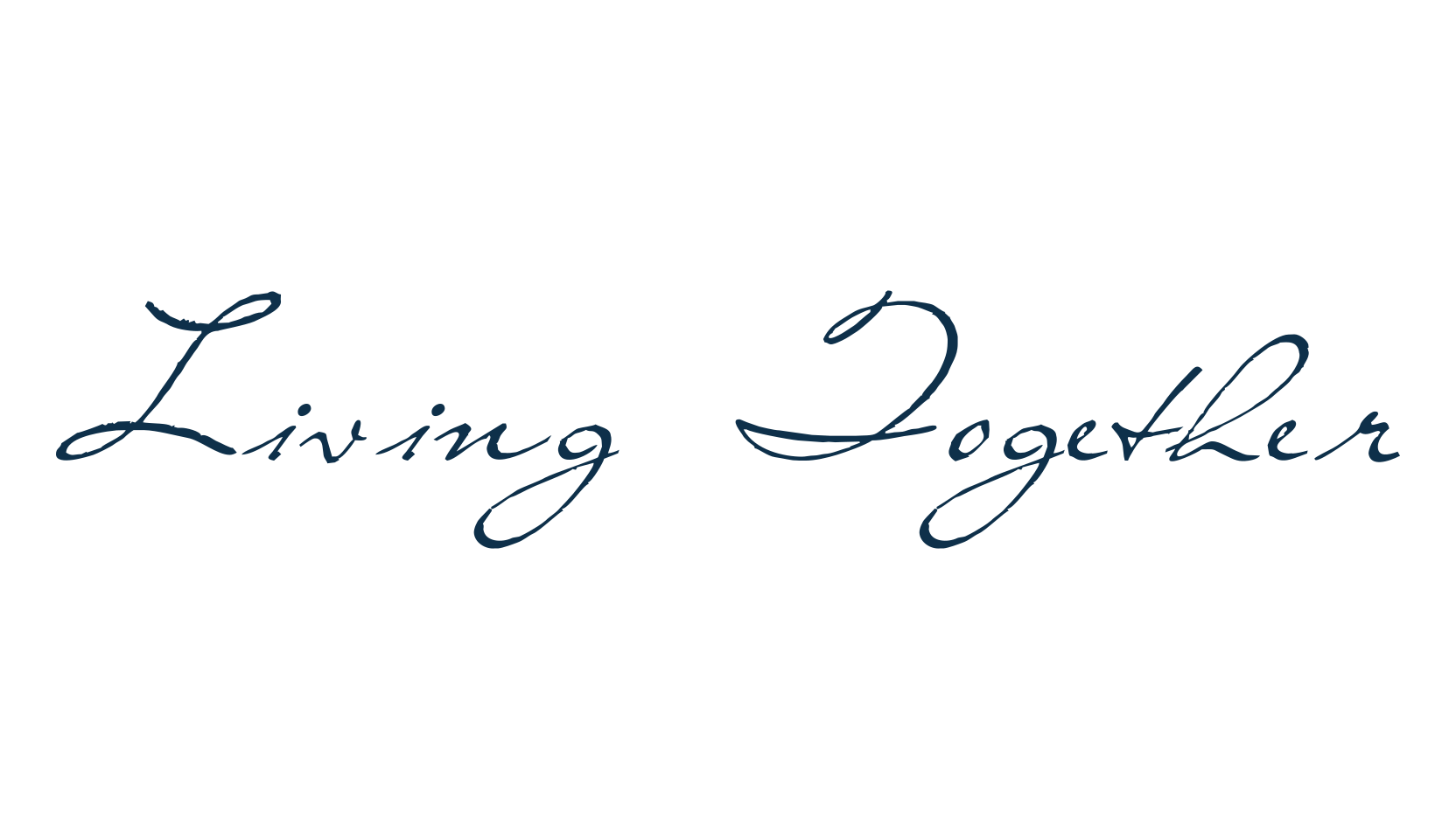 Living Together, calligraphy font preview