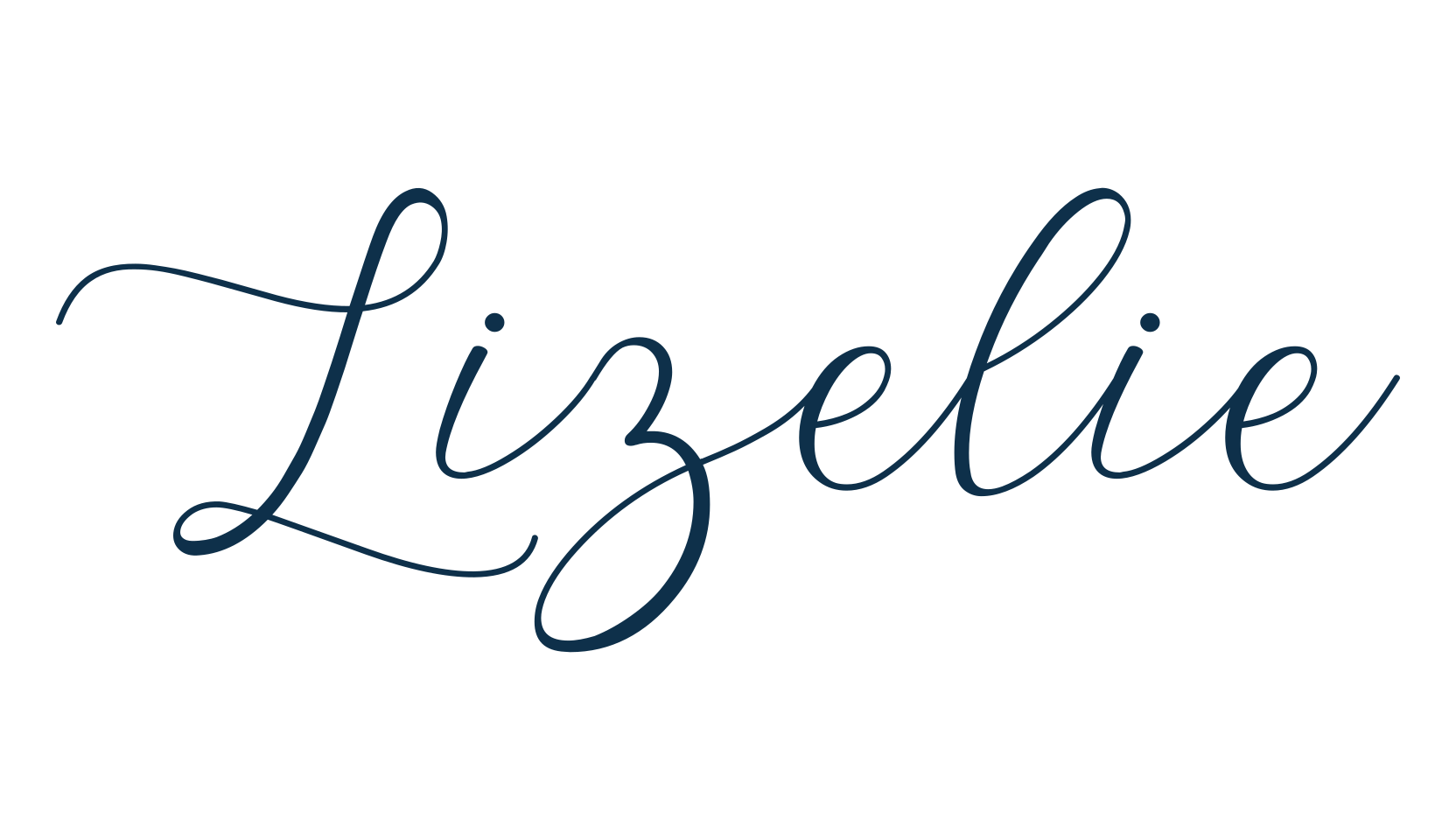Lizelie, script calligraphy fancy decorative font preview