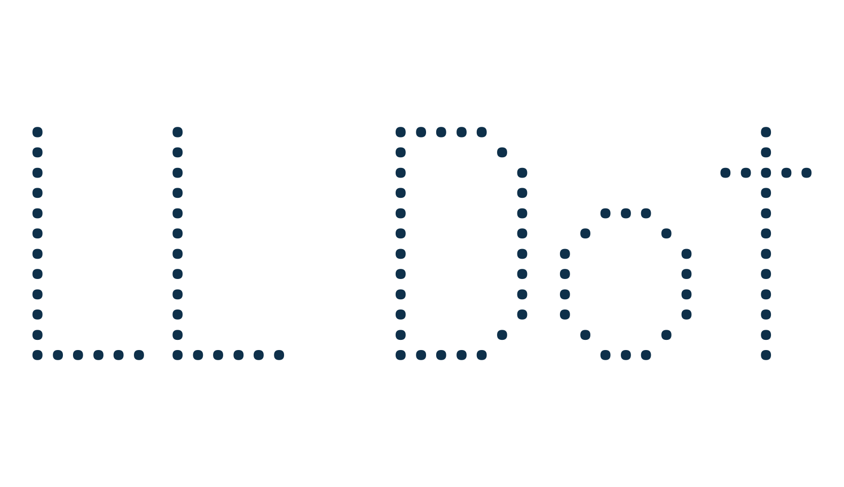 LL Dot, techno lcd sci-fi font preview
