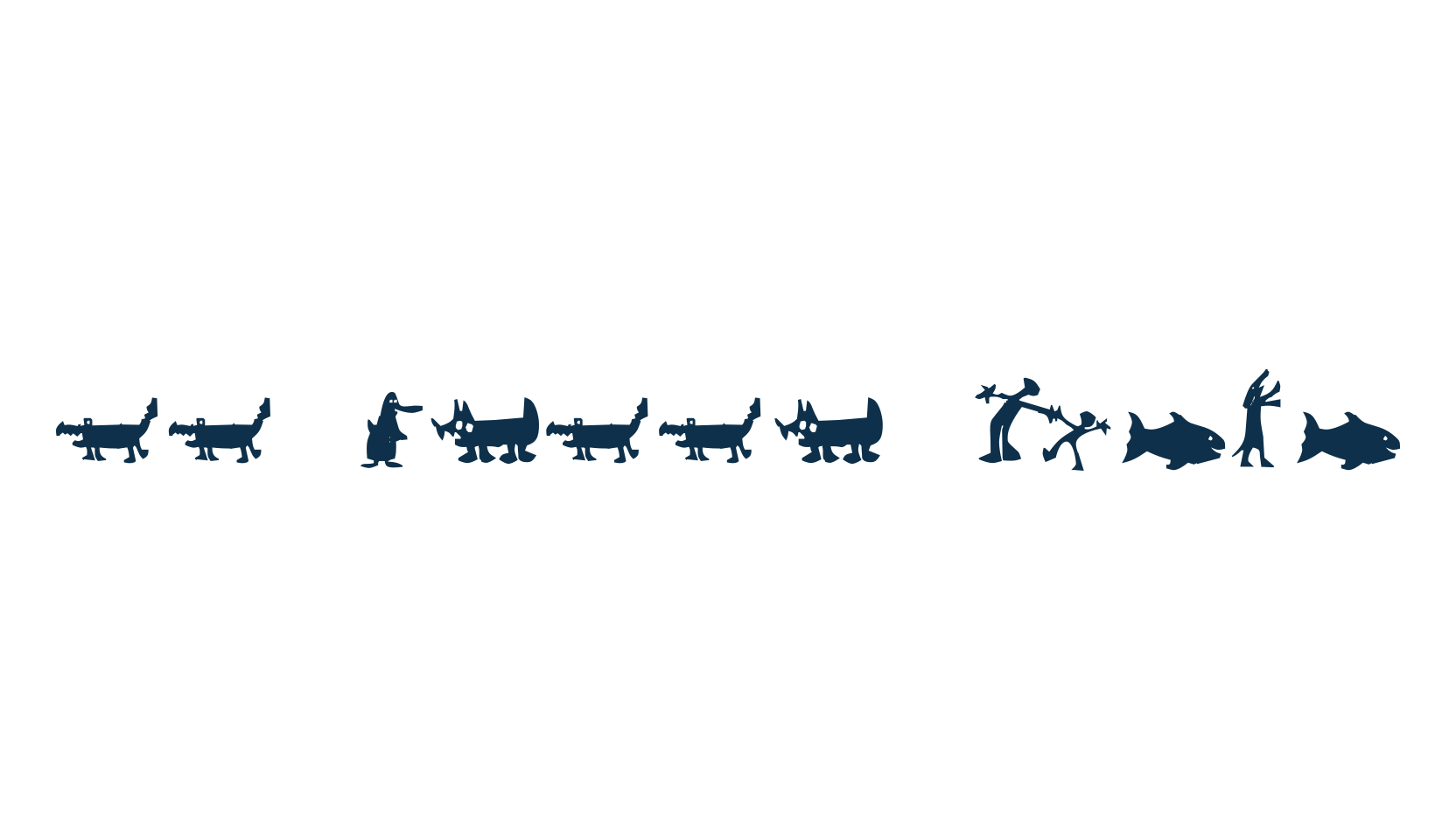 LL Hullu Poro, fancy decorative font preview