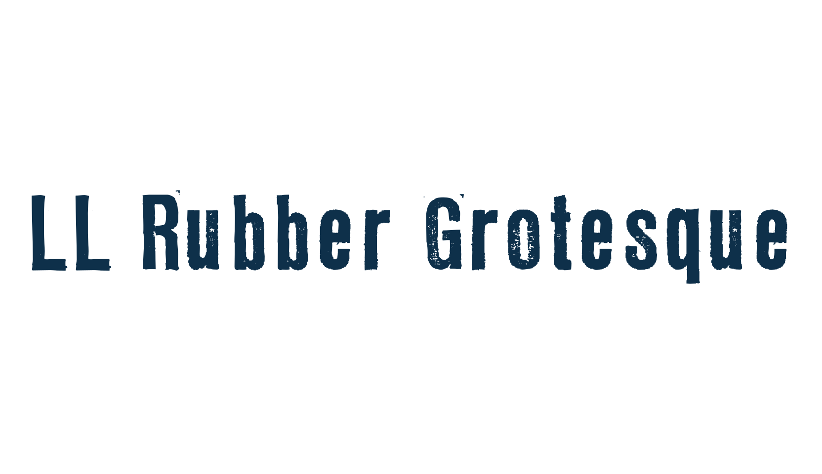 LL Rubber Grotesque, fancy eroded decorative font preview