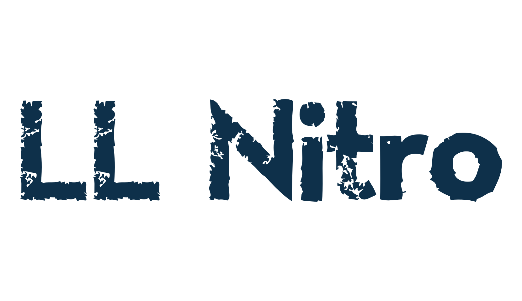 LL Nitro, eroded font preview