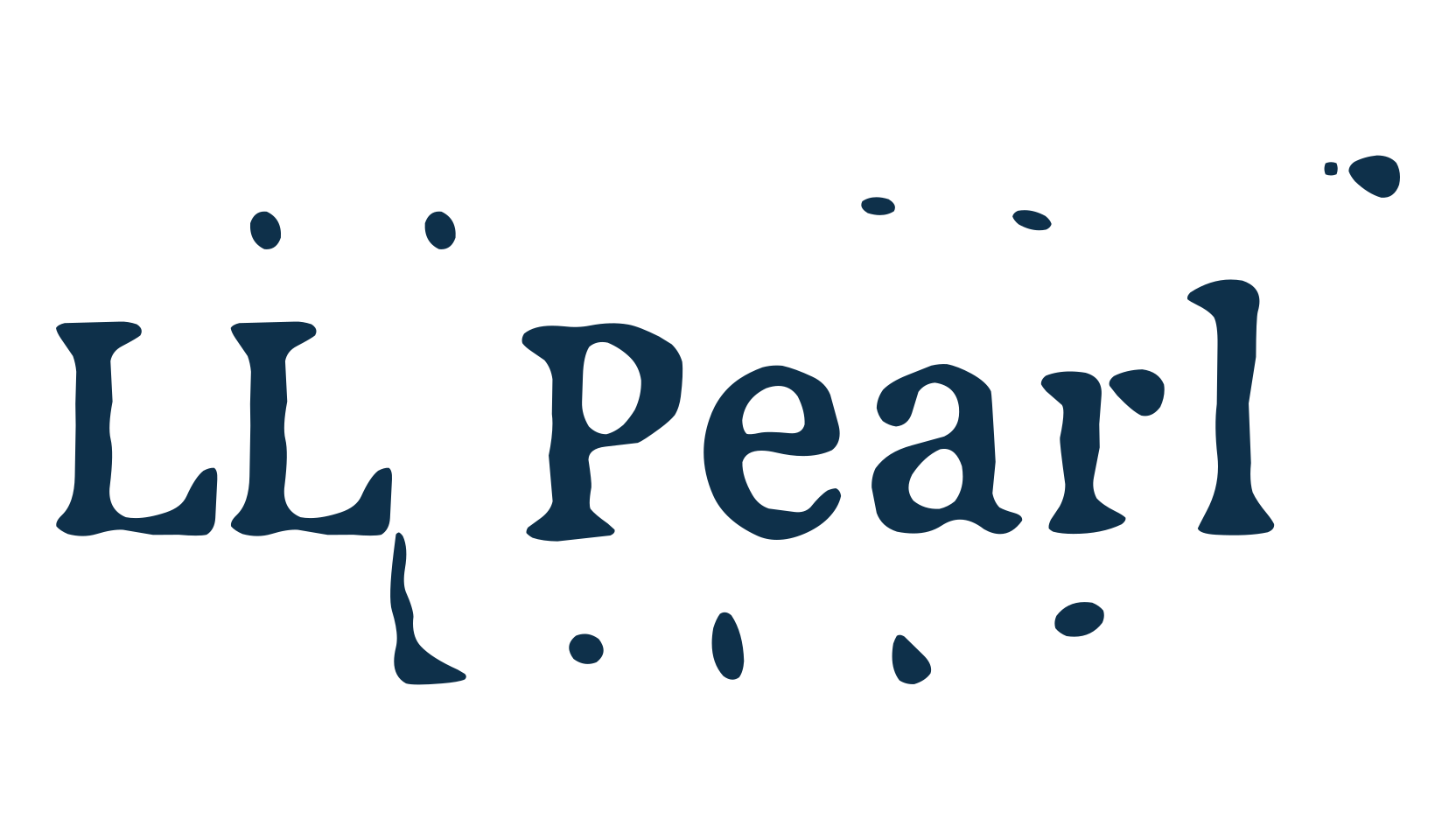 LL Pearl, fancy eroded decorative font preview