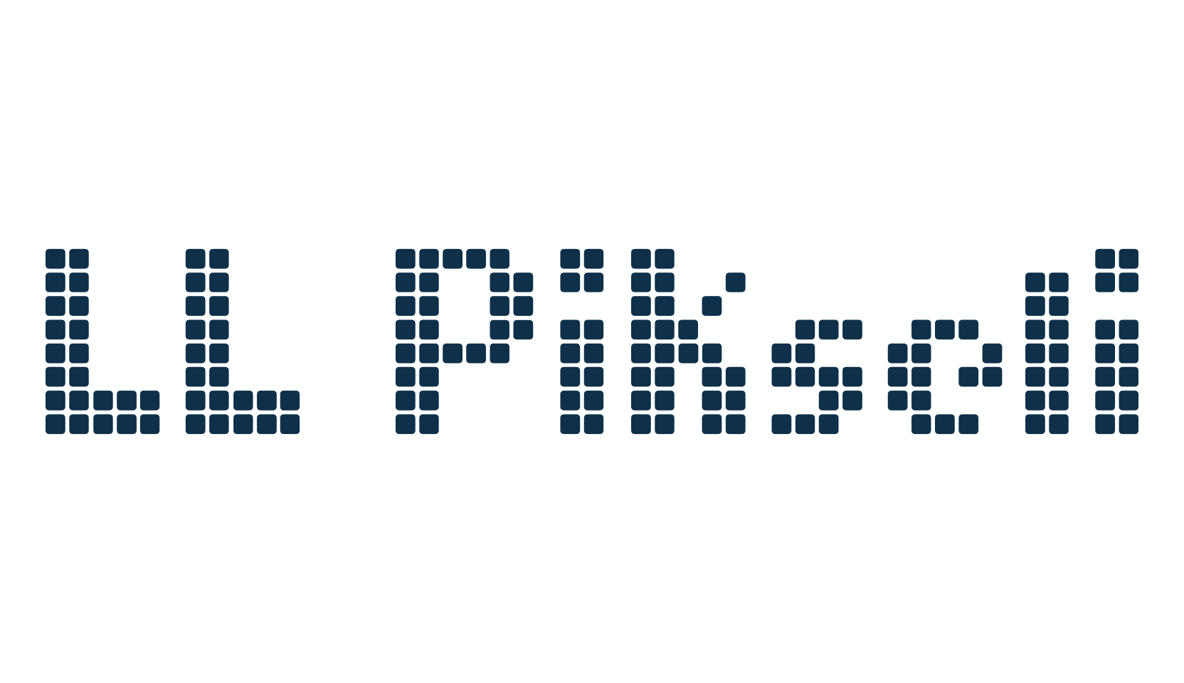 LL Pikseli, techno lcd sci-fi font preview