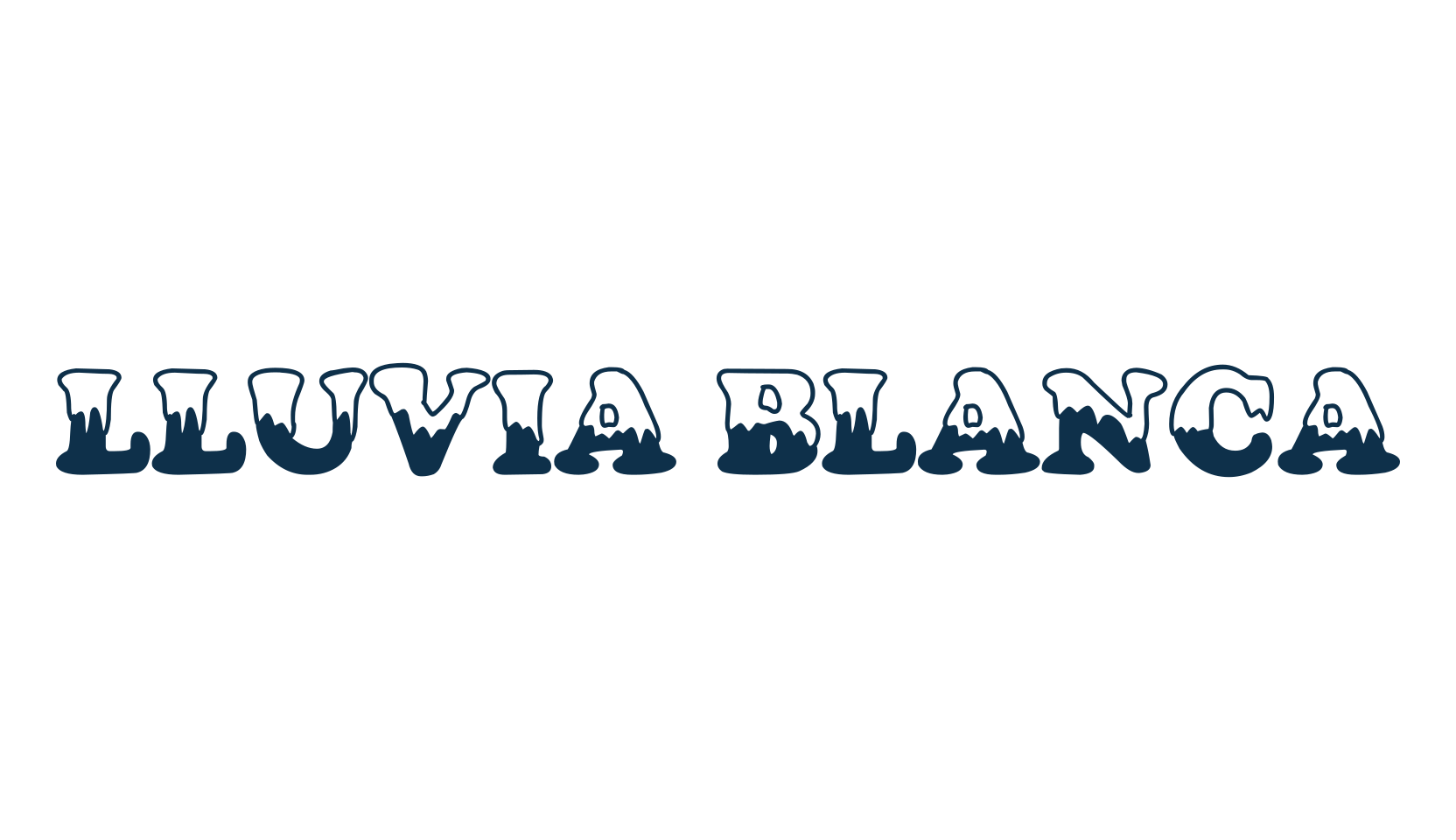 Lluvia Blanca, fancy fire, ice decorative font preview