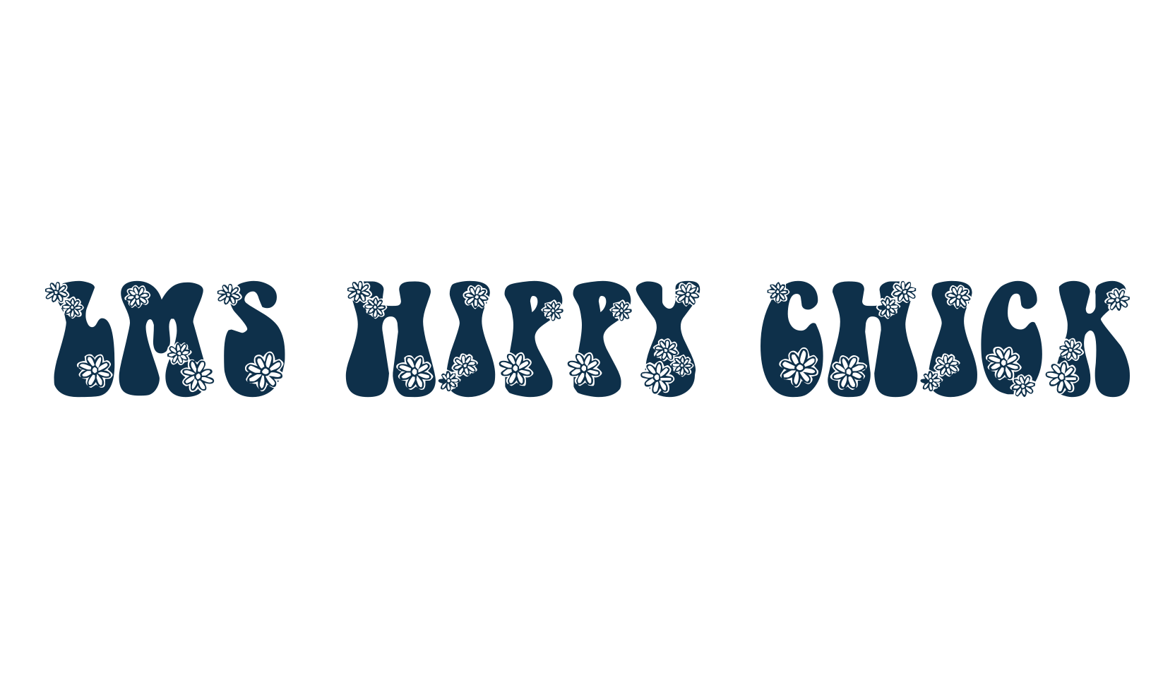 LMS Hippy Chick, fancy groovy decorative font preview