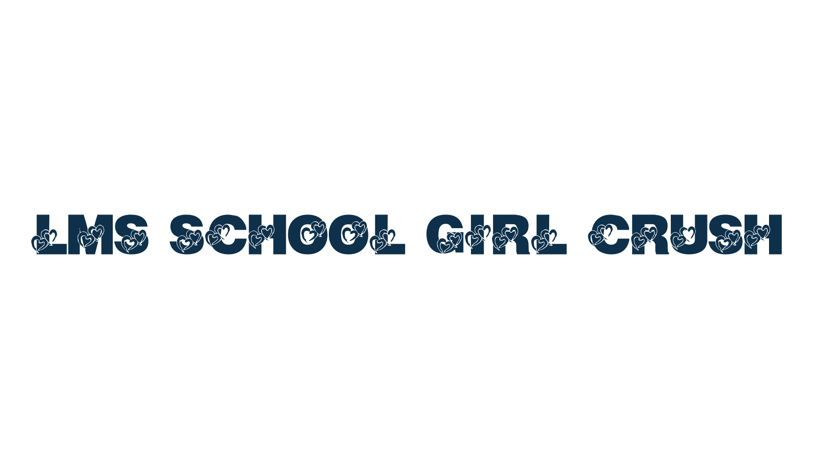 LMS School Girl Crush, fancy decorative font preview